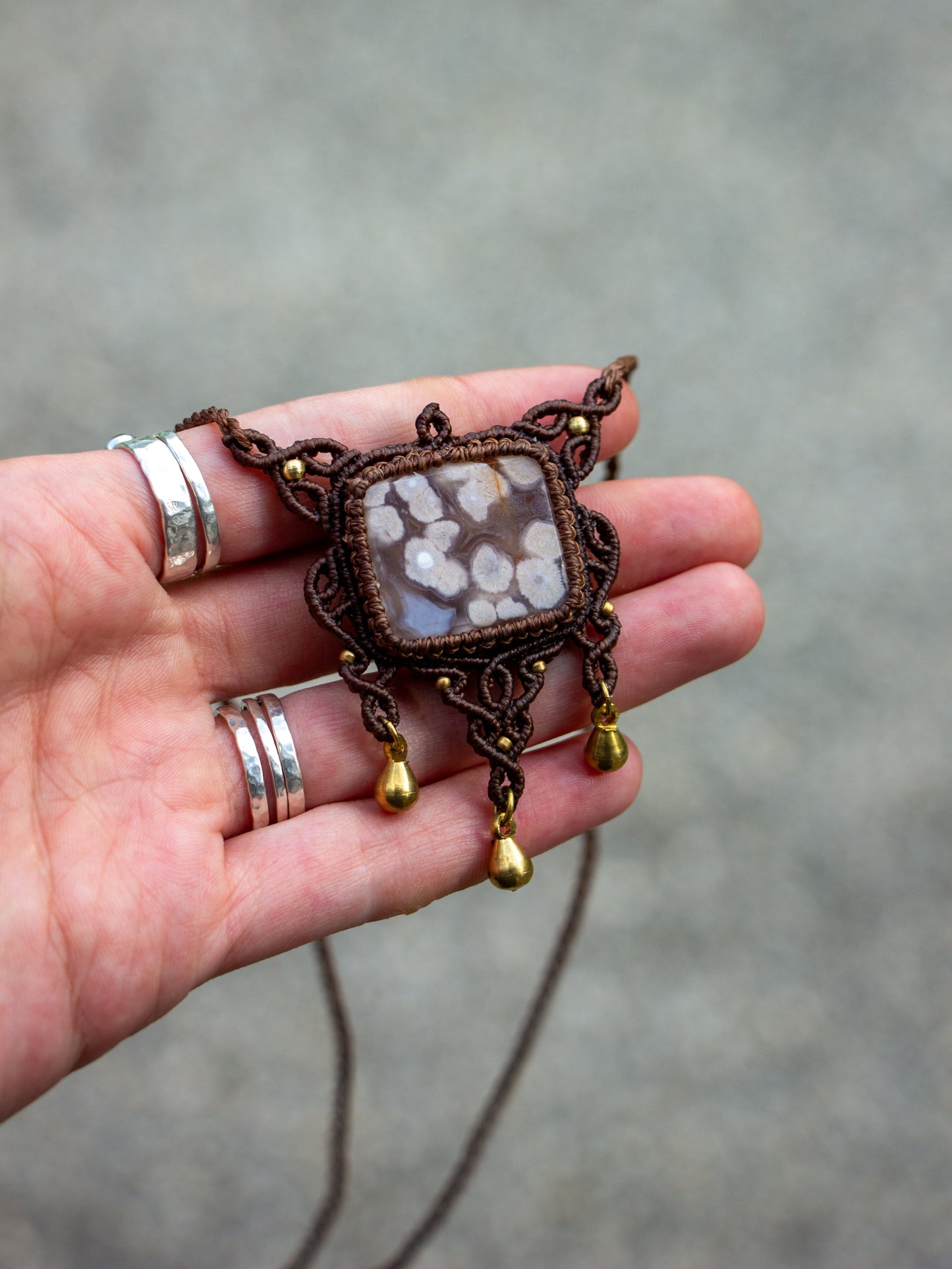 Flower Agate necklace