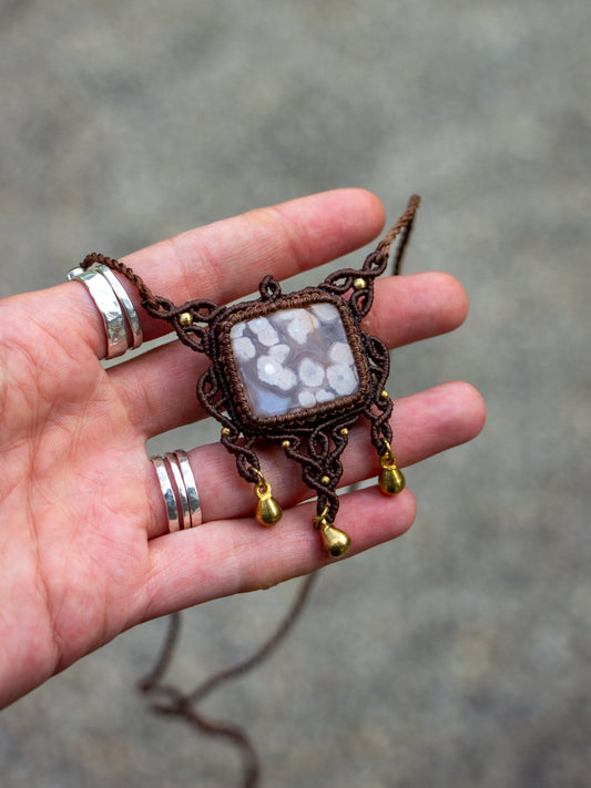 Flower Agate necklace