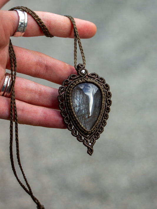 Grey Moonstone necklace