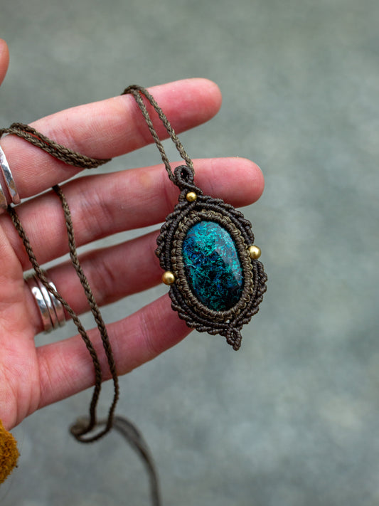 Shattuckite necklace