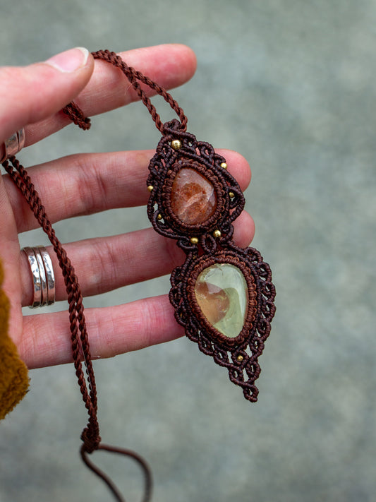 Sunstone & Citrine necklace