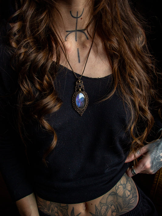 Amethyst & Labradorite necklace