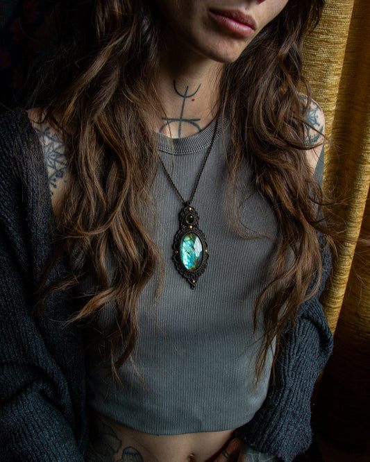 Citrine & Labradorite necklace