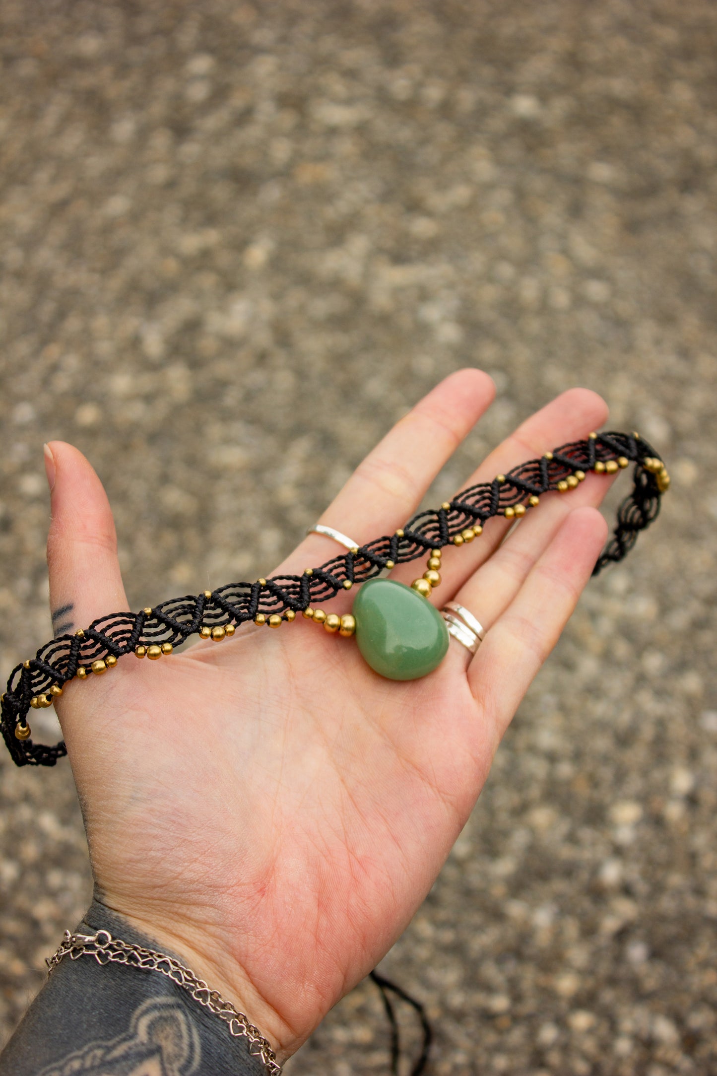 Aventurine • macrame necklace
