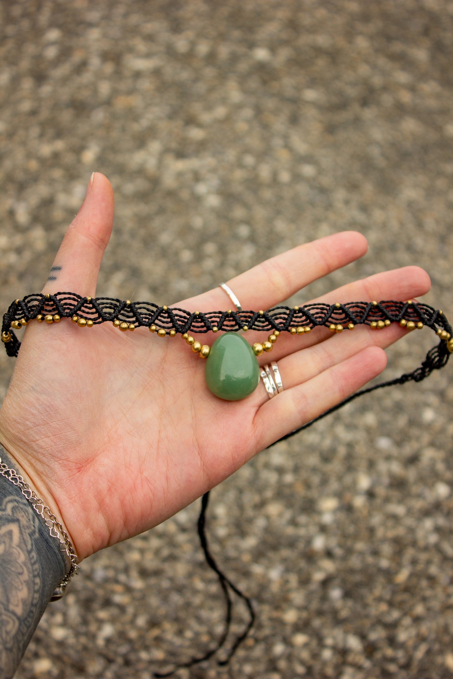 Aventurine • macrame necklace