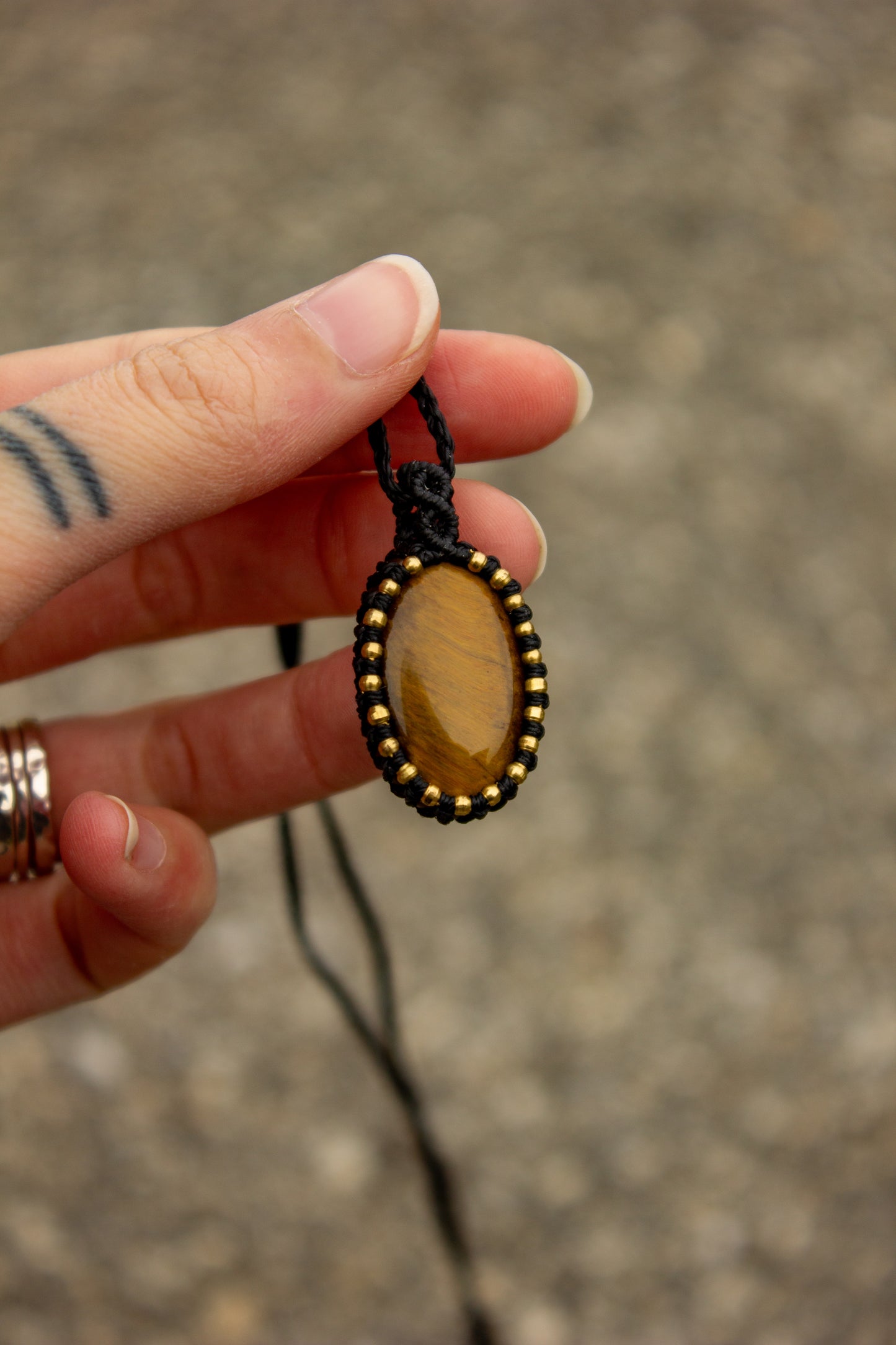 Tiger's Eye • macrame necklace