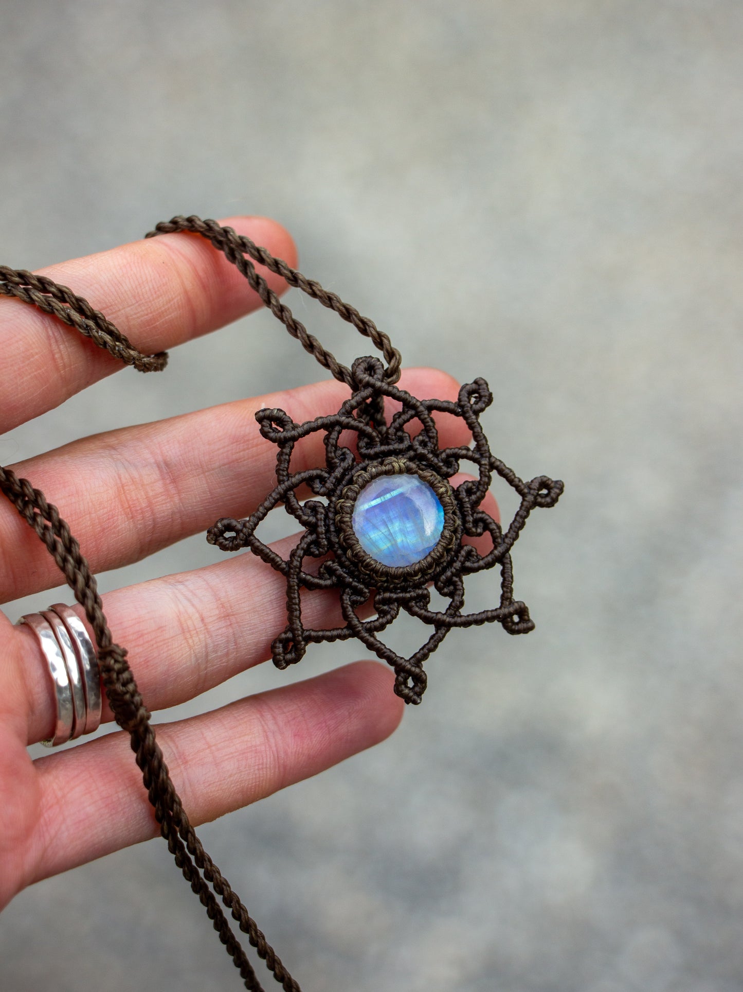 Rainbow Moonstone necklace