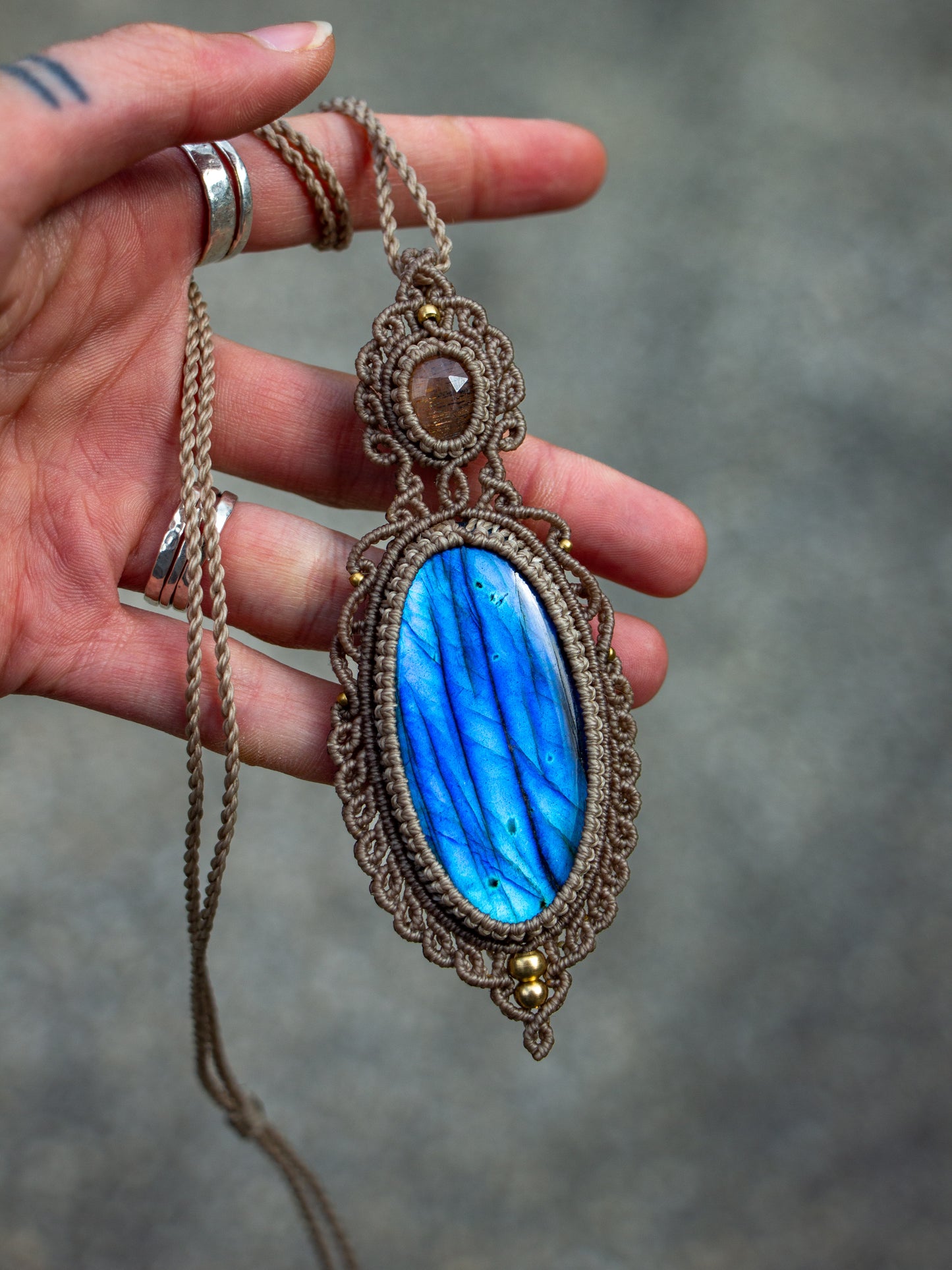 Sunstone & Labradorite necklace