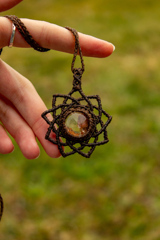 Garden Quartz • macrame necklace