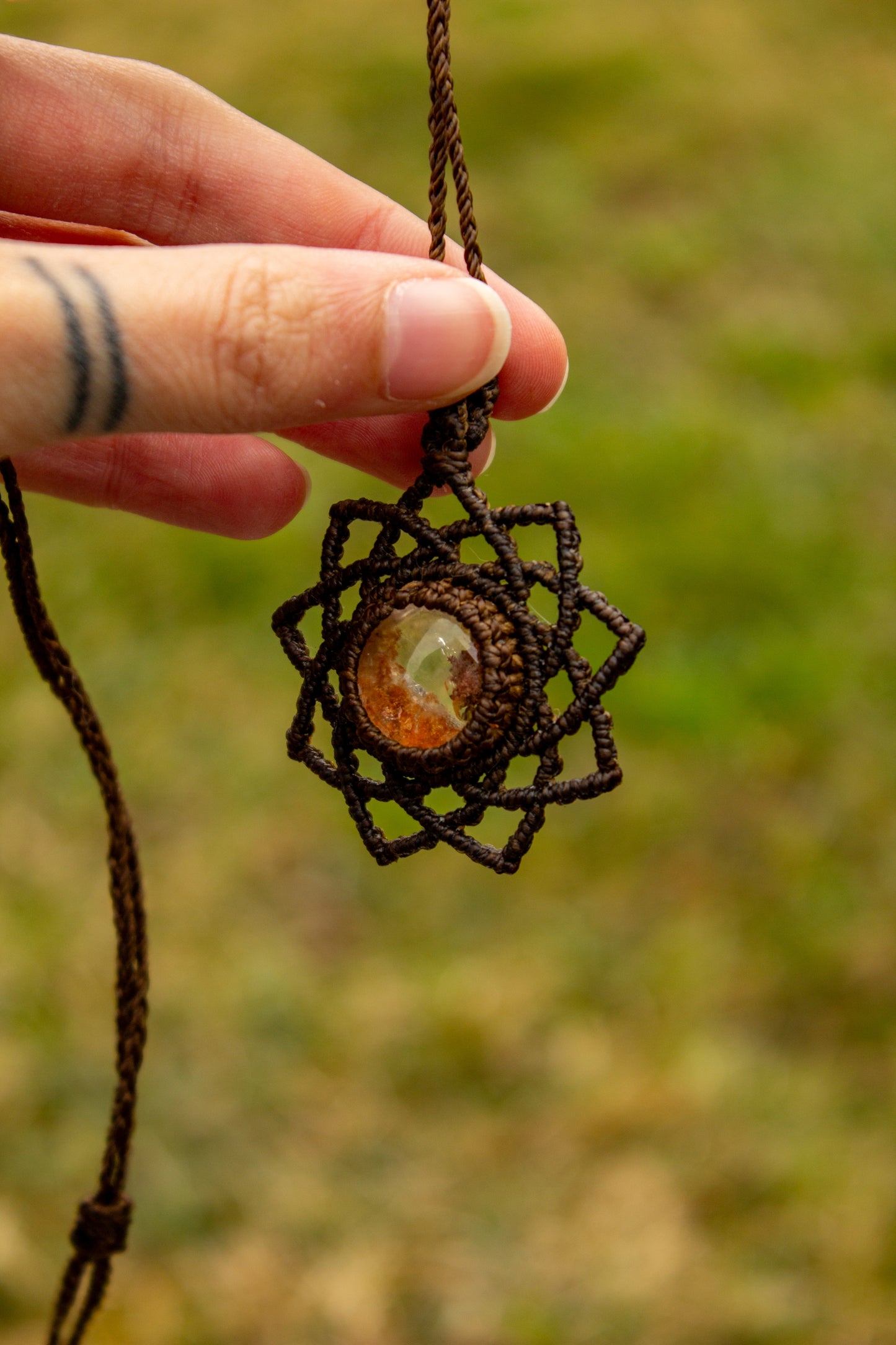 Garden Quartz • macrame necklace