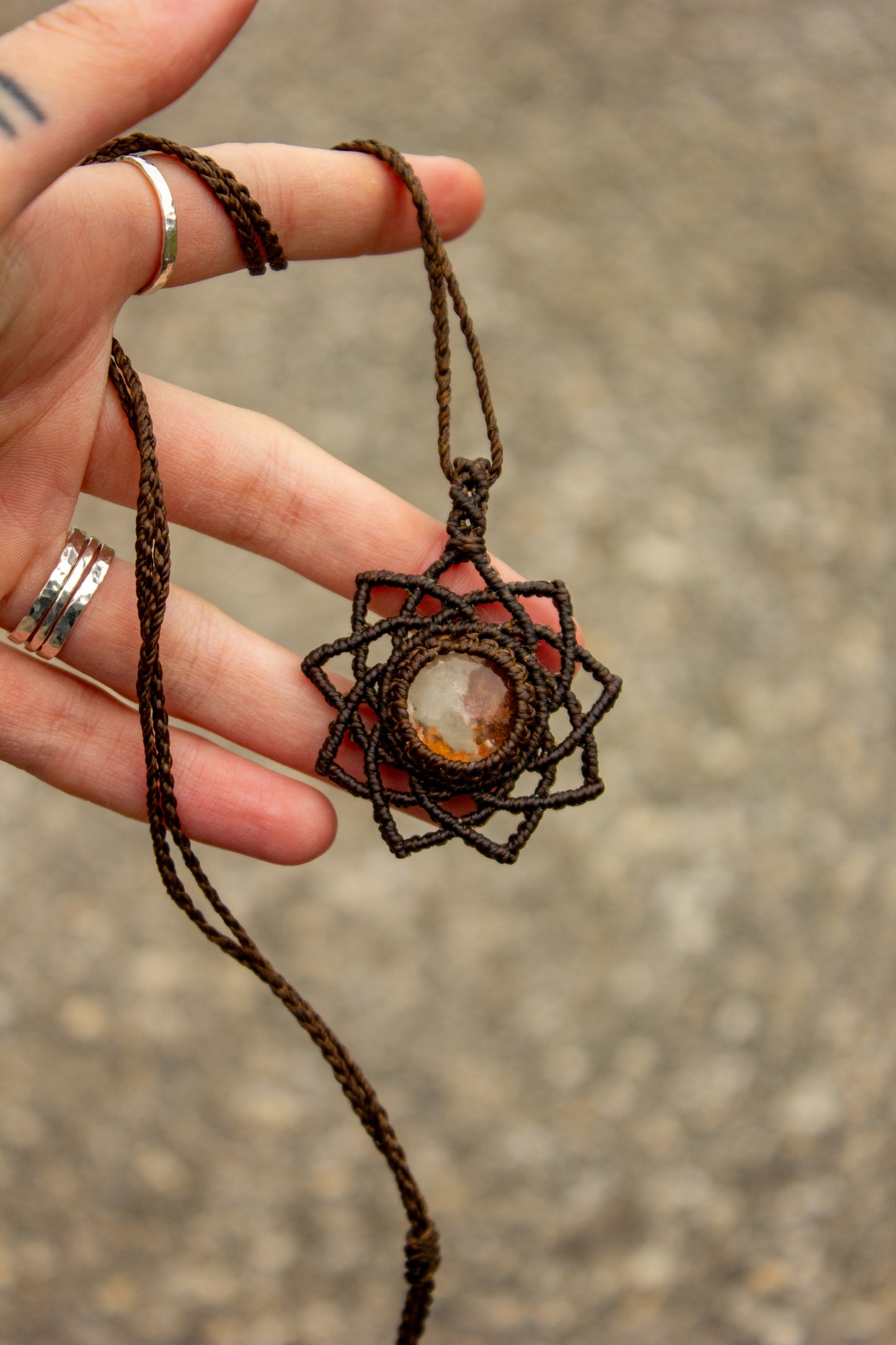 Garden Quartz • macrame necklace