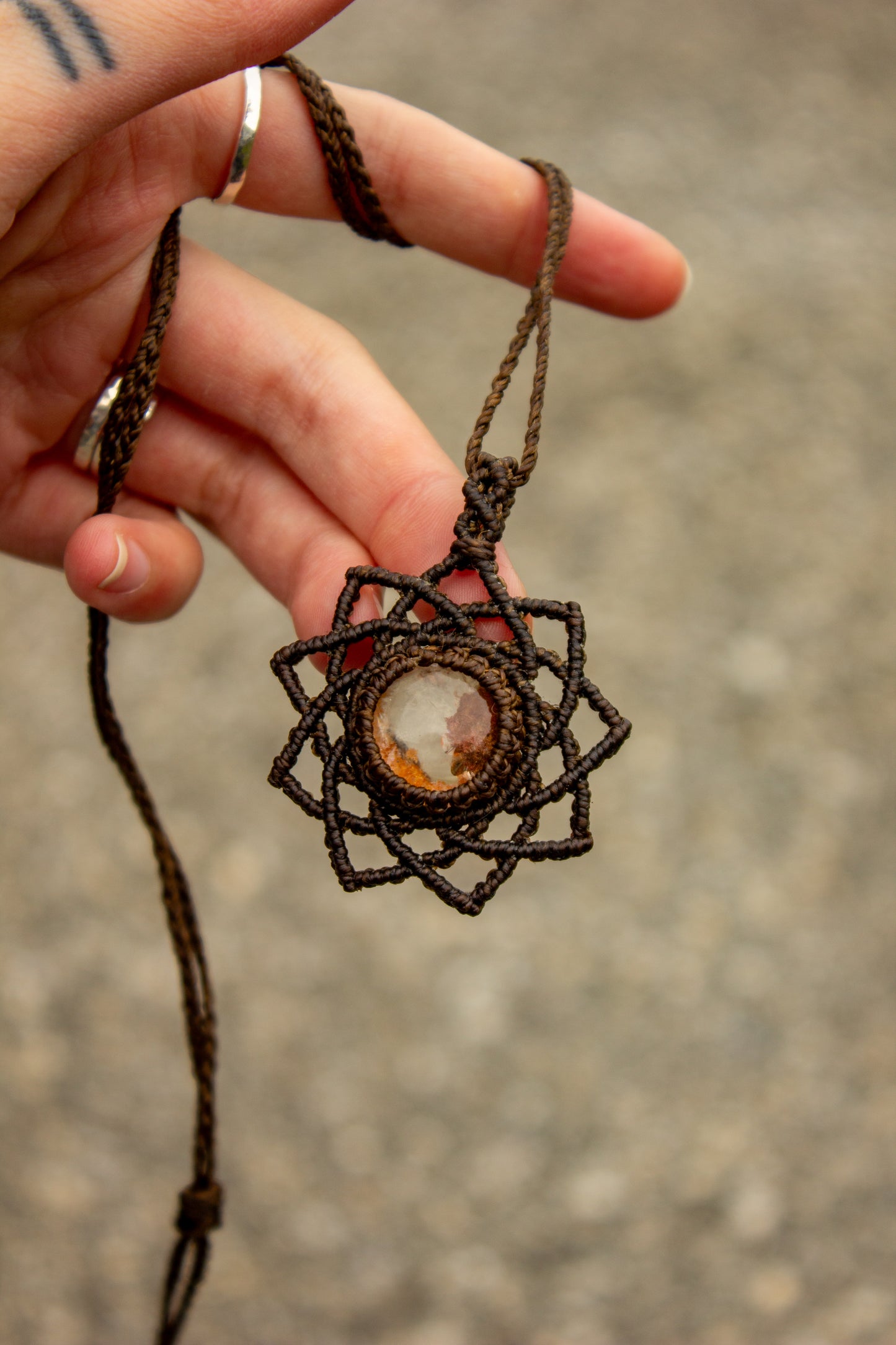Garden Quartz • macrame necklace