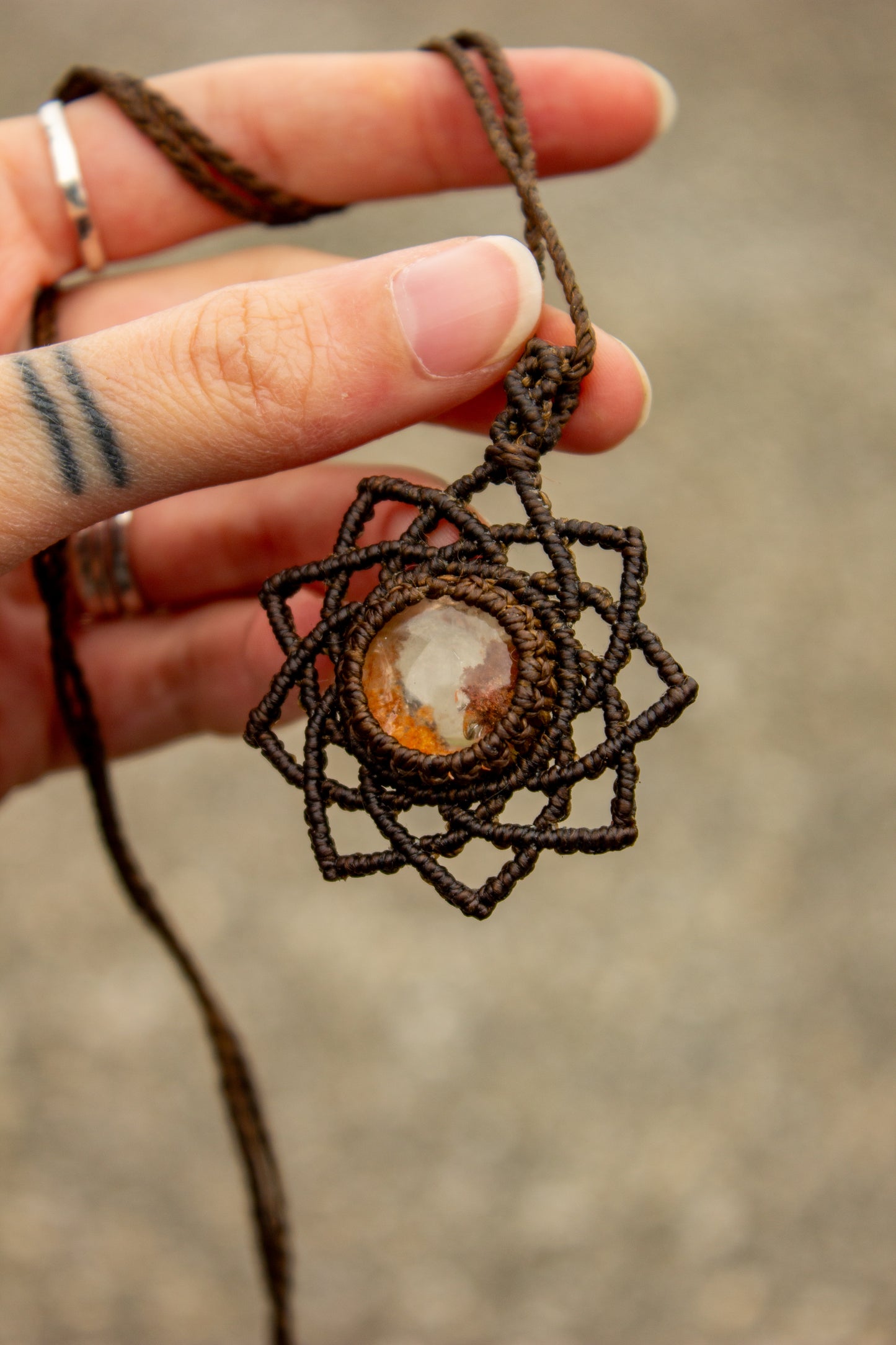 Garden Quartz • macrame necklace