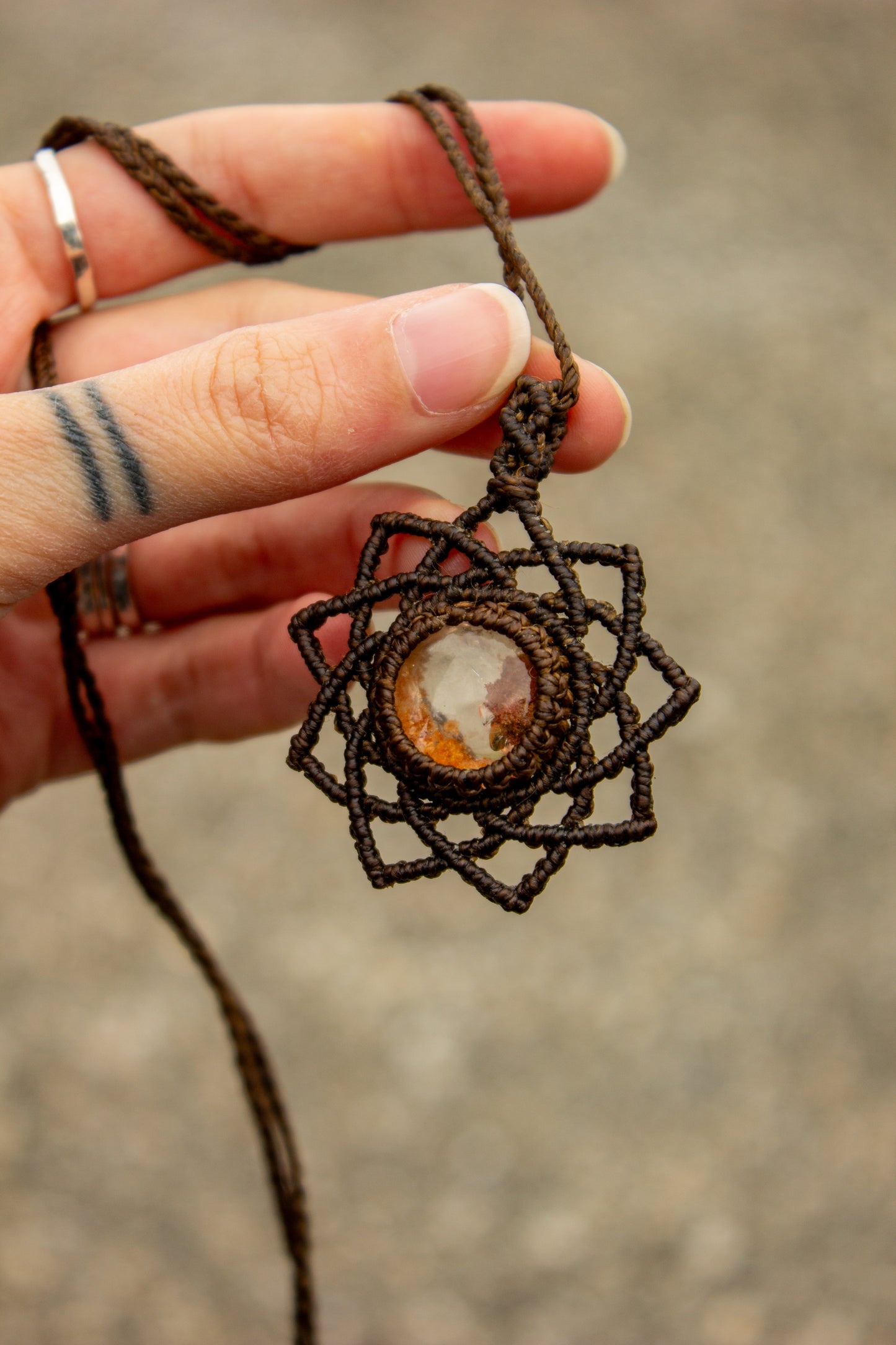 Garden Quartz • macrame necklace