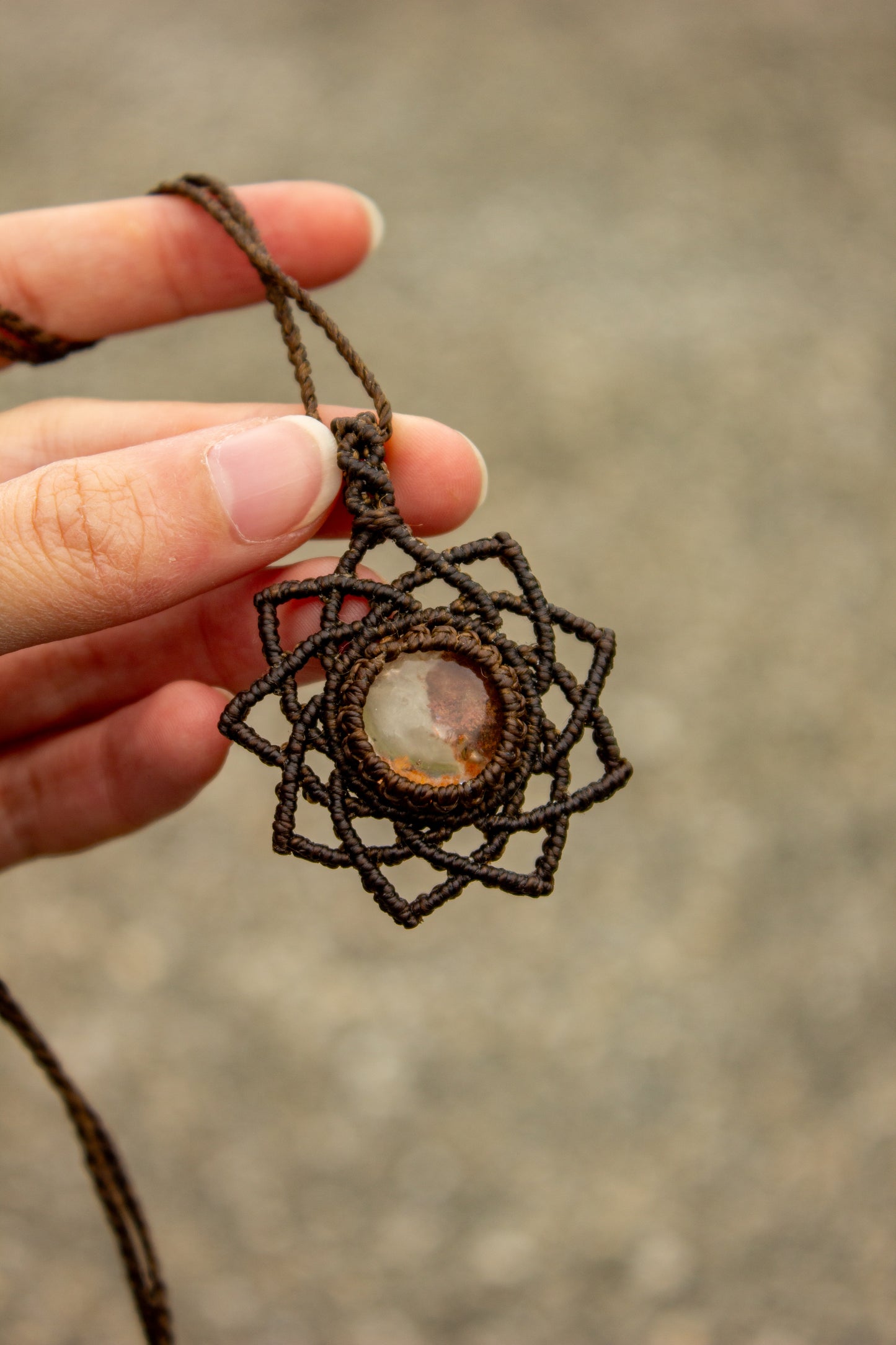 Garden Quartz • macrame necklace