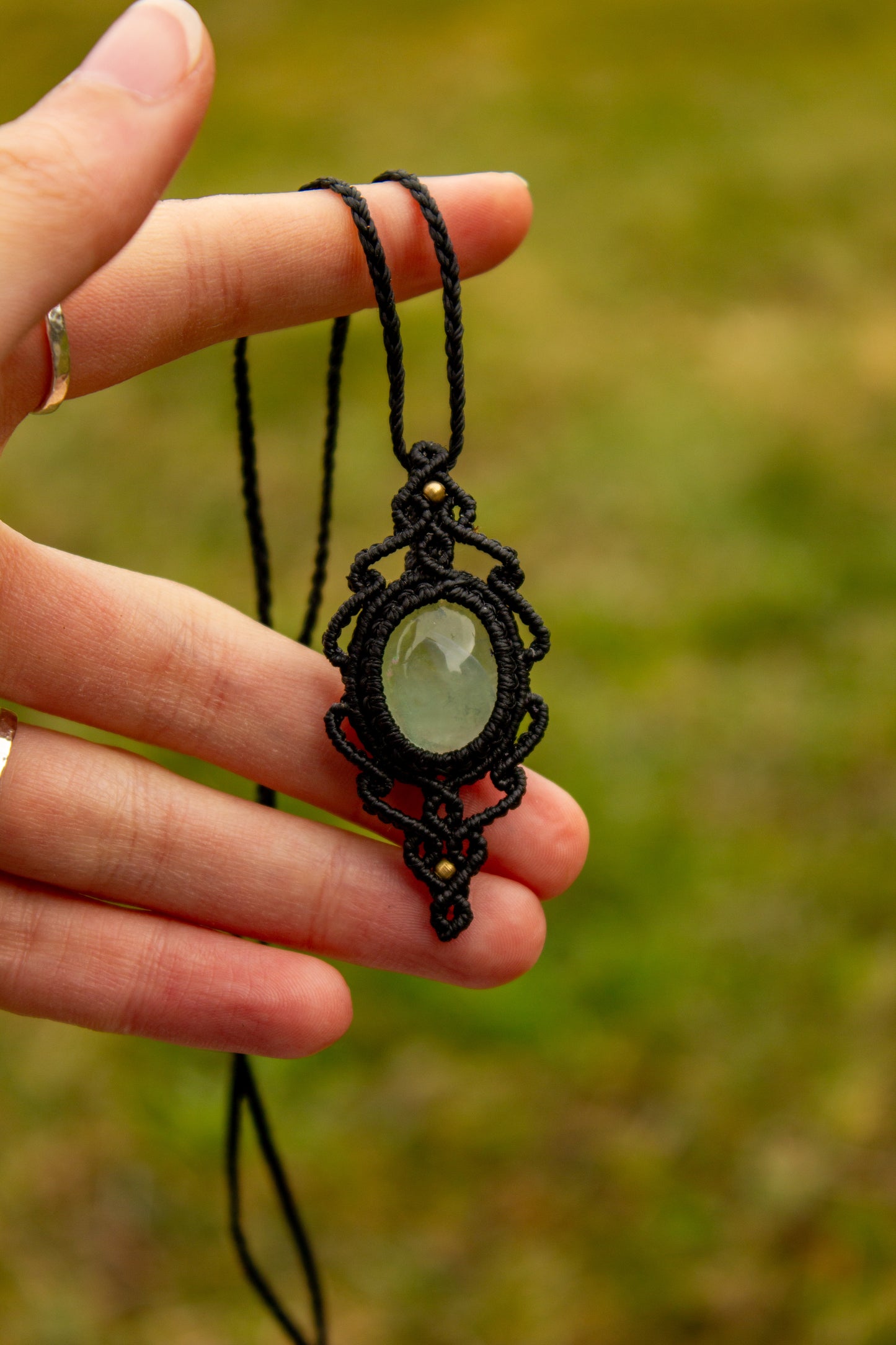 Green Fluorite • macrame necklace