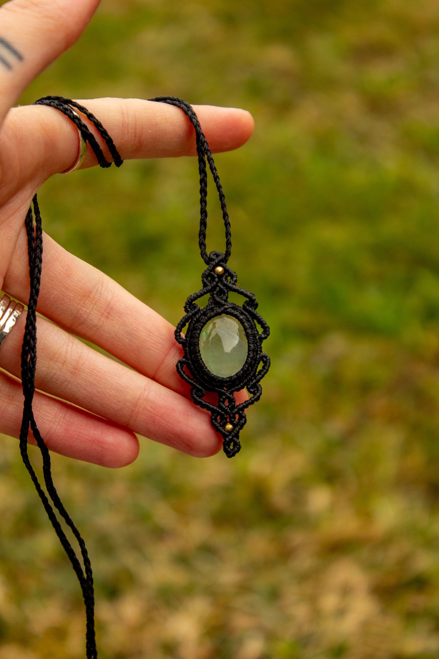 Green Fluorite • macrame necklace