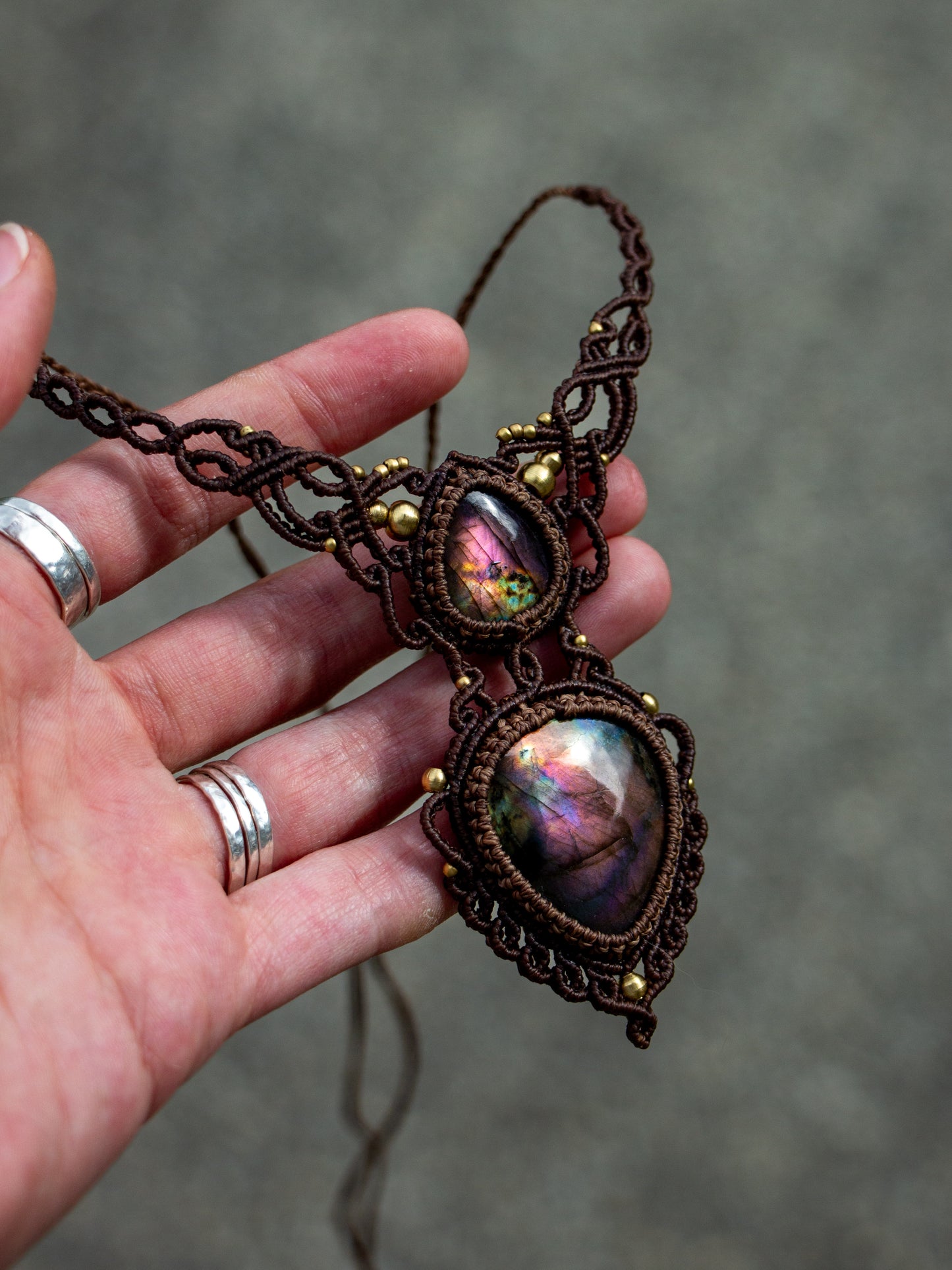 Purple Labradorite necklace