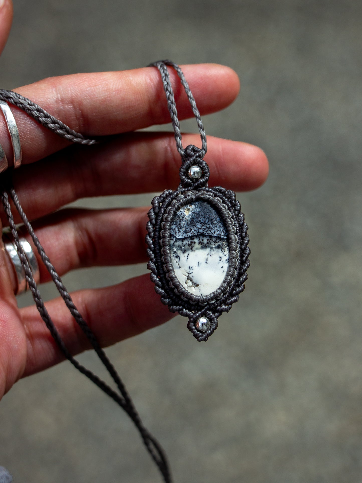 Dendritic Opal necklace