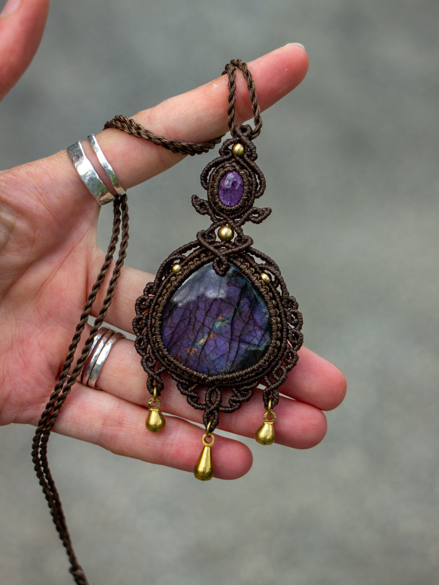 Labradorite & Amethyst necklace