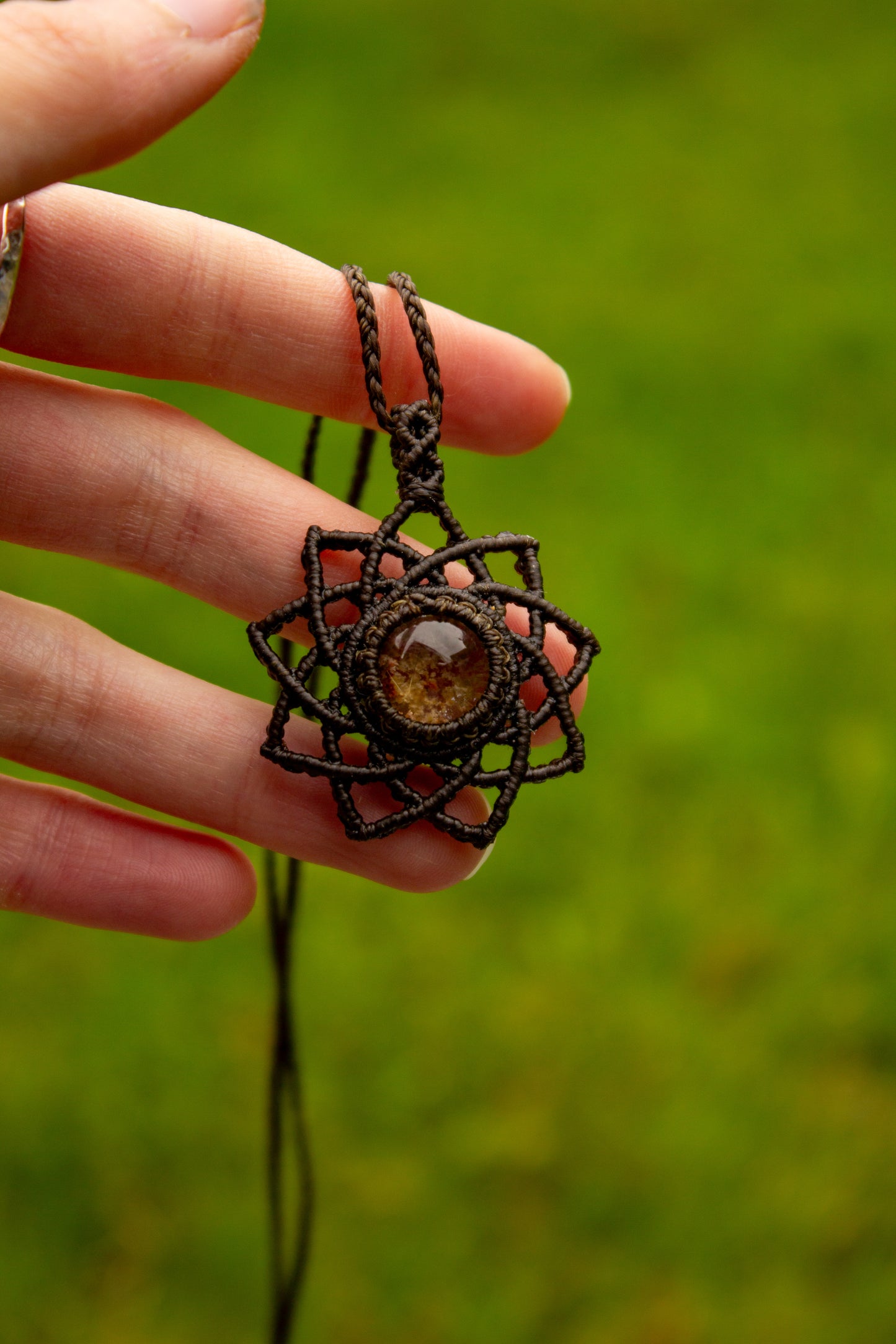 Garden Quartz macrame necklace