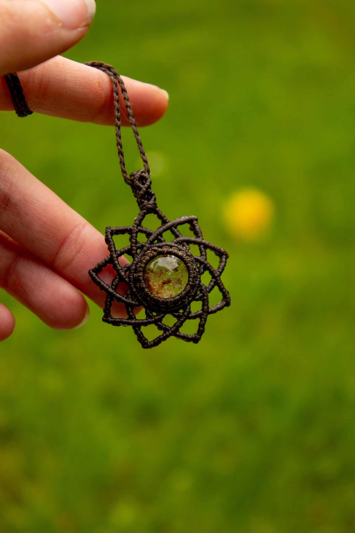 Garden Quartz macrame necklace