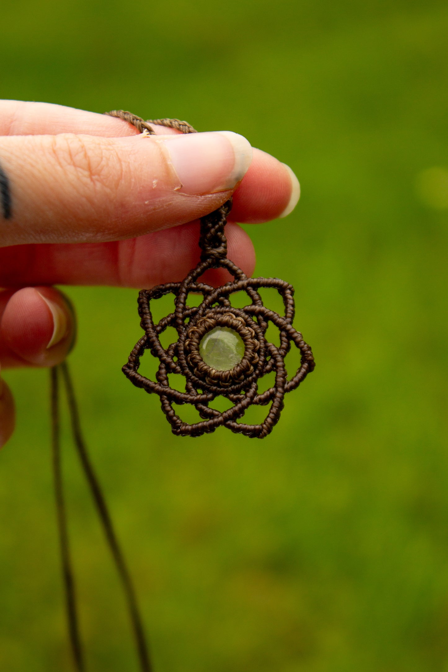 Rose Quartz macrame necklace