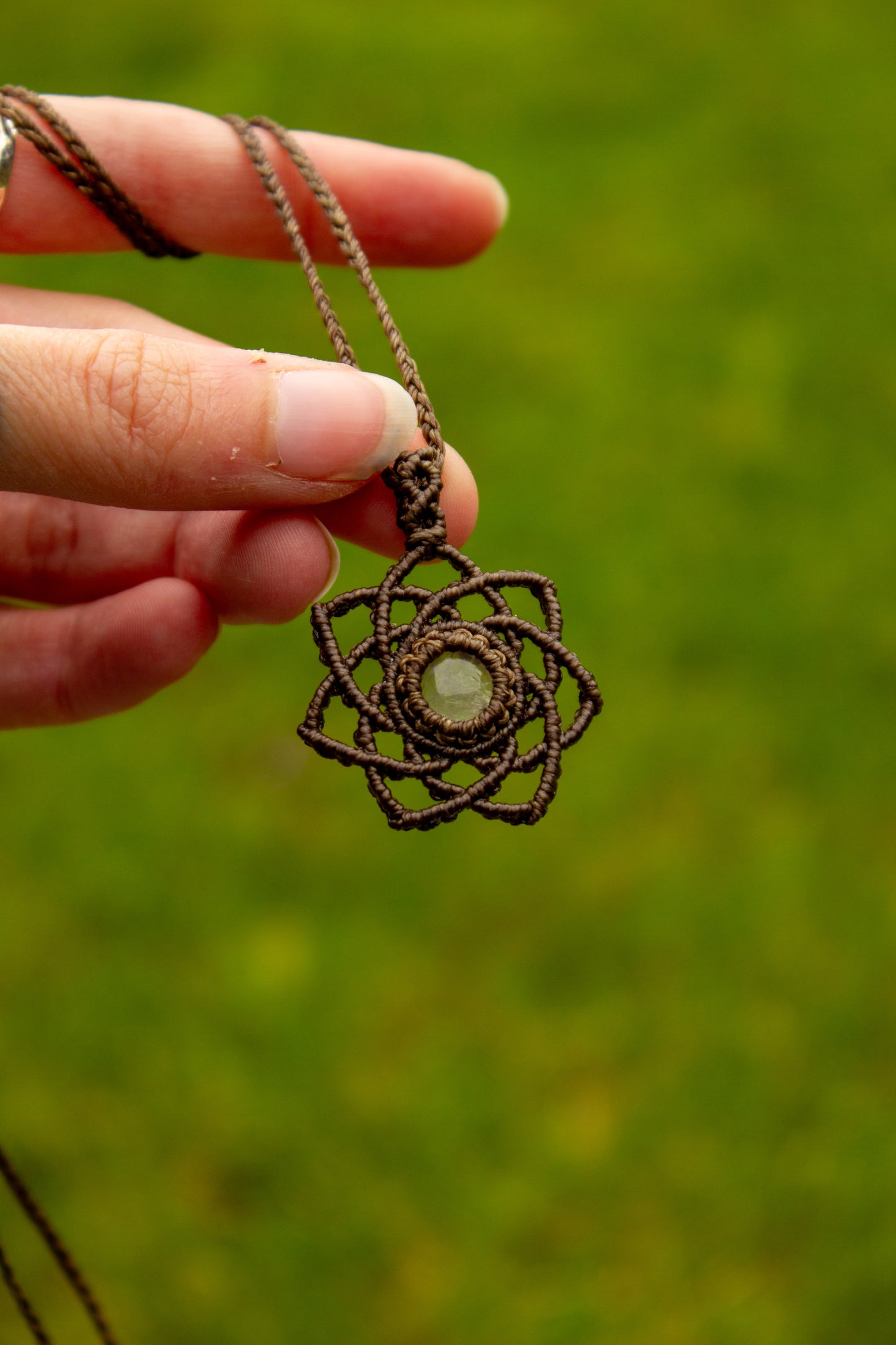 Rose Quartz macrame necklace