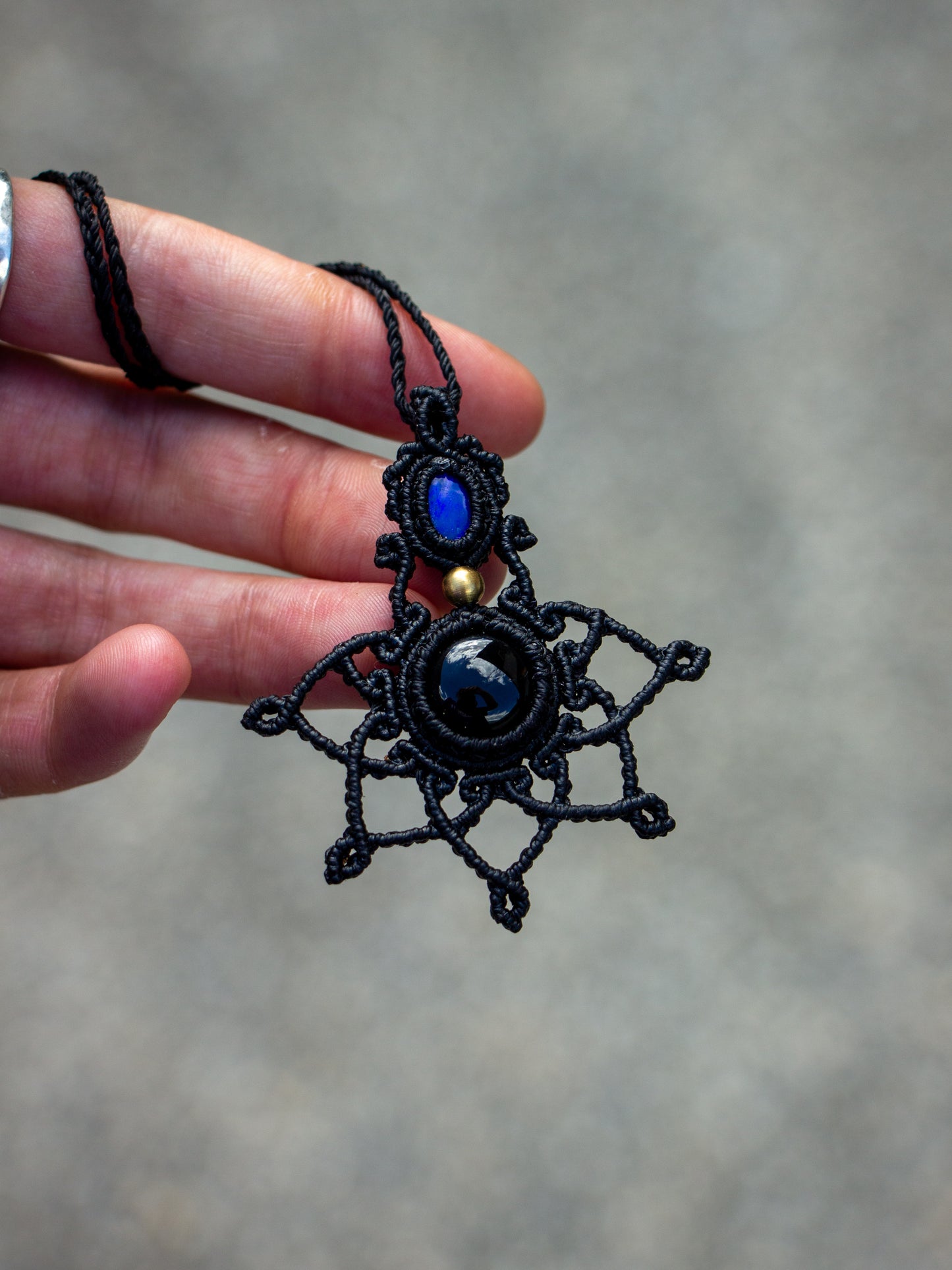 Australian Opal & Onyx necklace