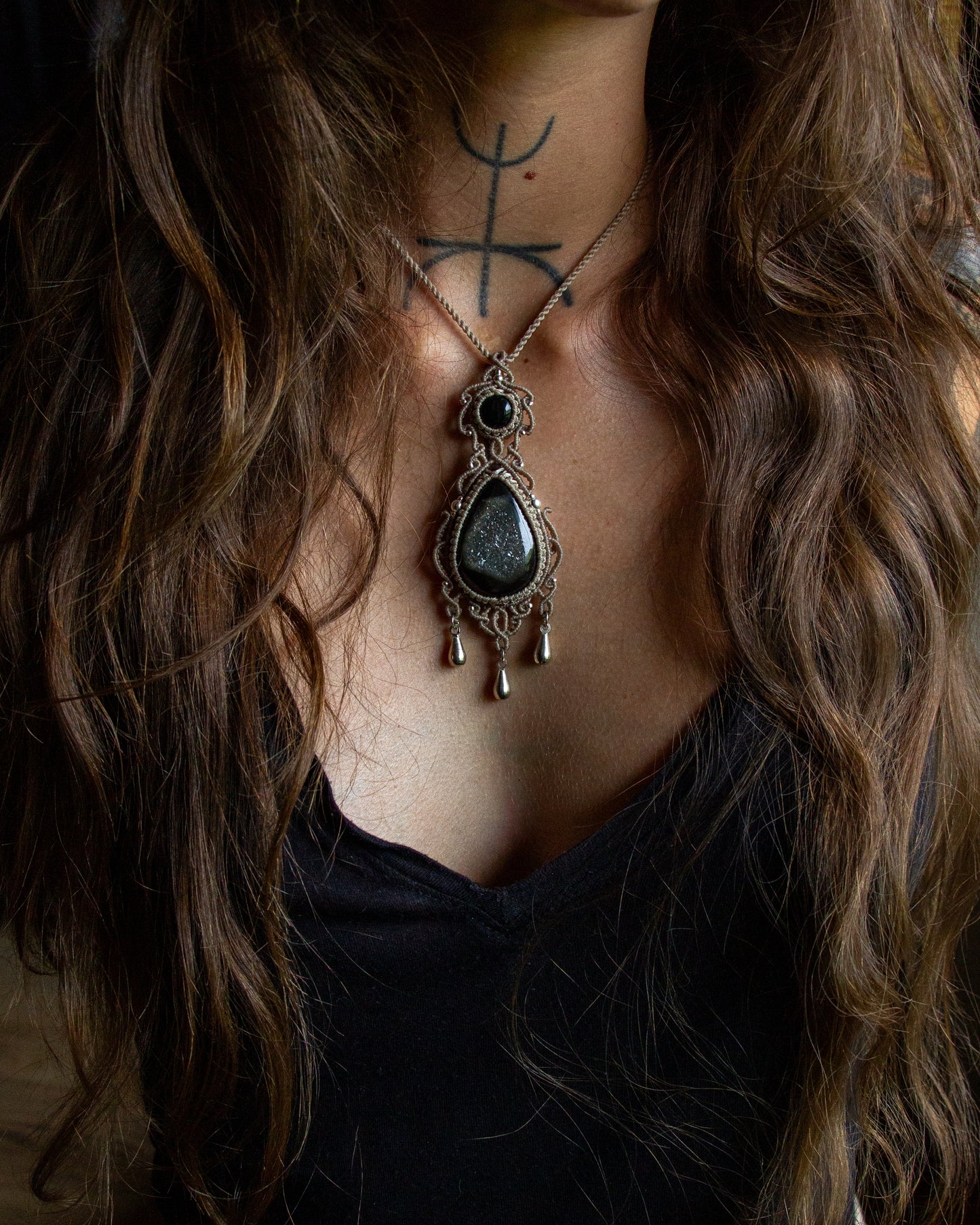double Onyx necklace