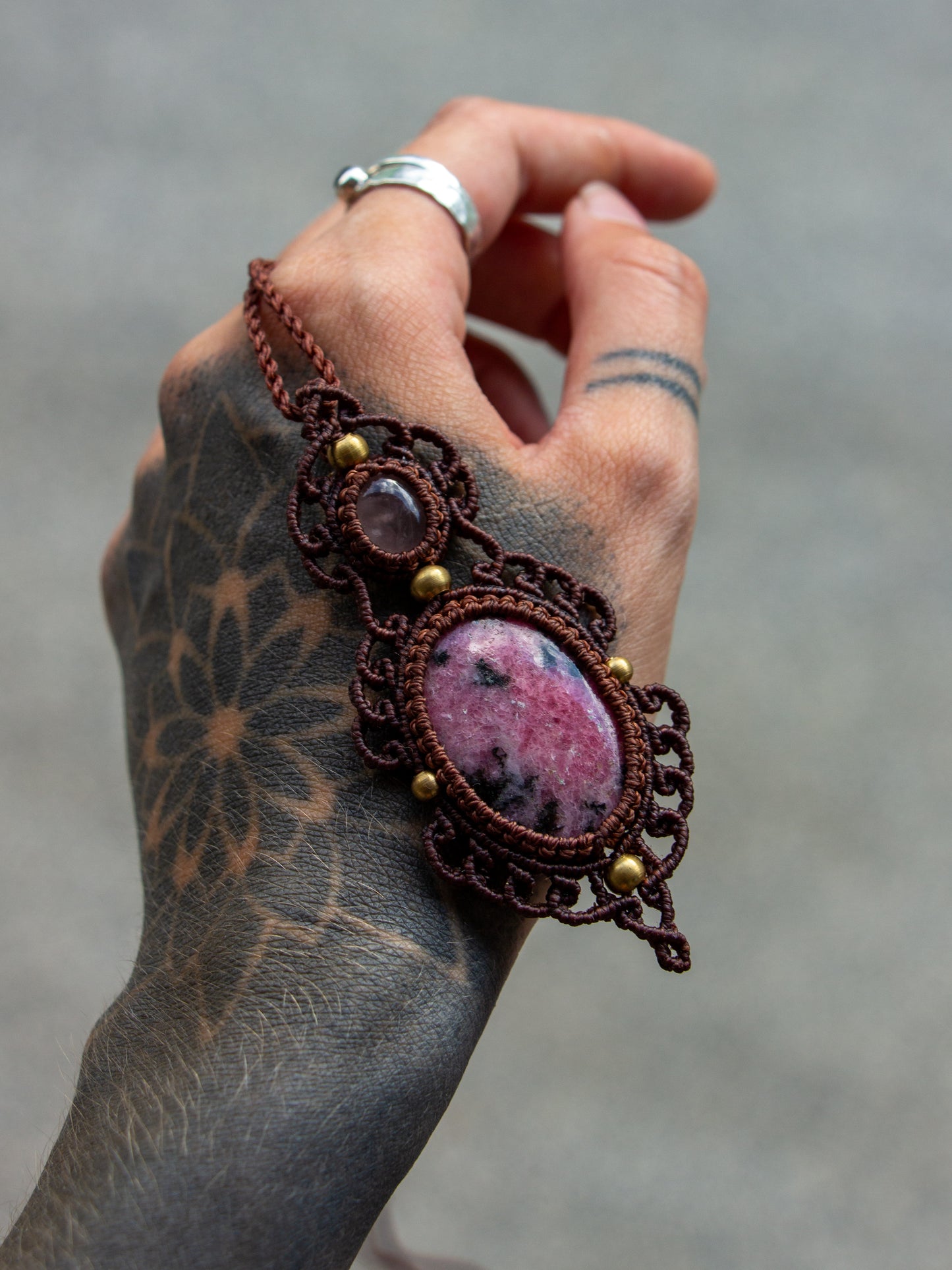 Rhodonite & Rose Quartz necklace