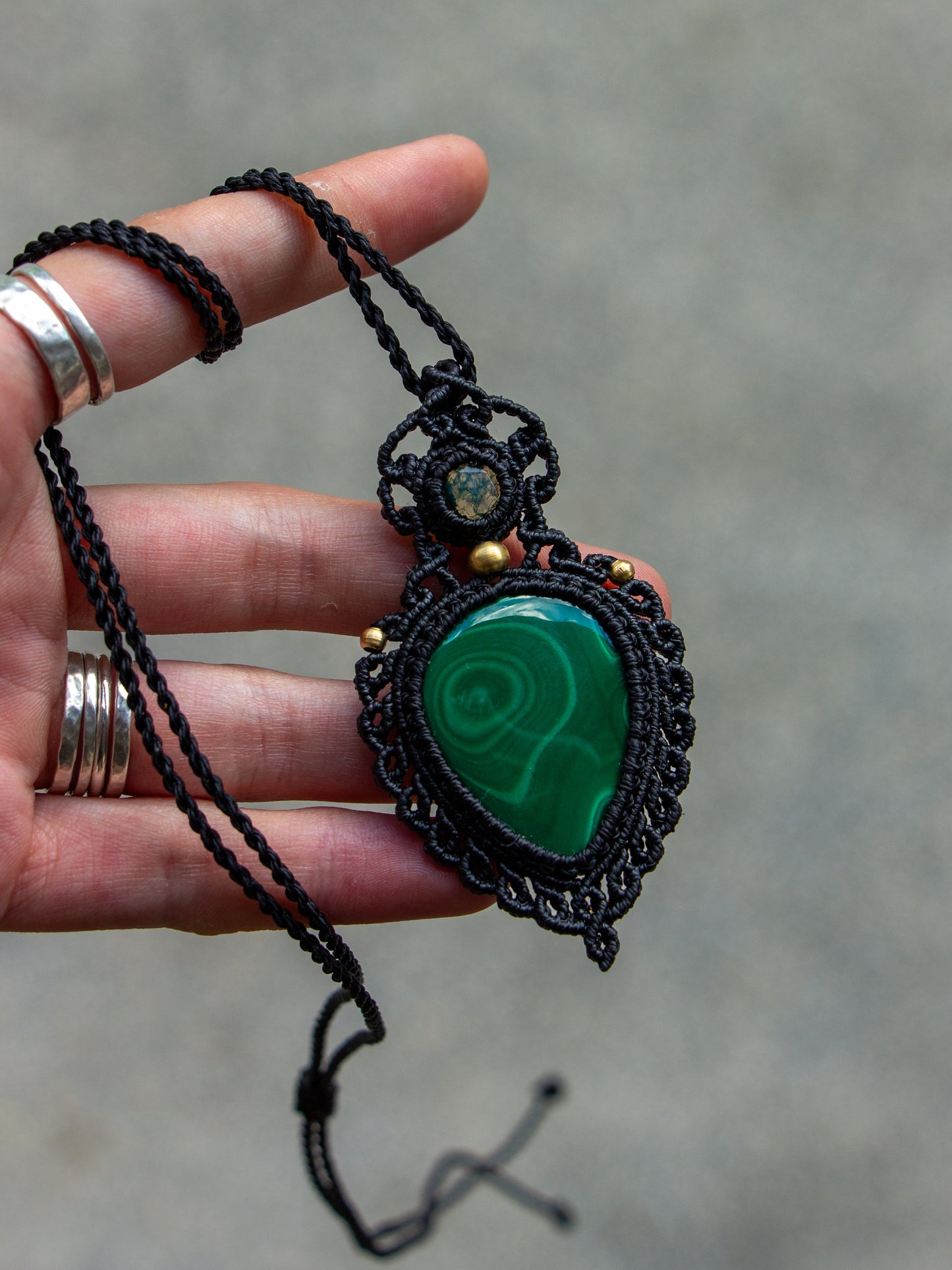 Malachite & Moss Agate necklace