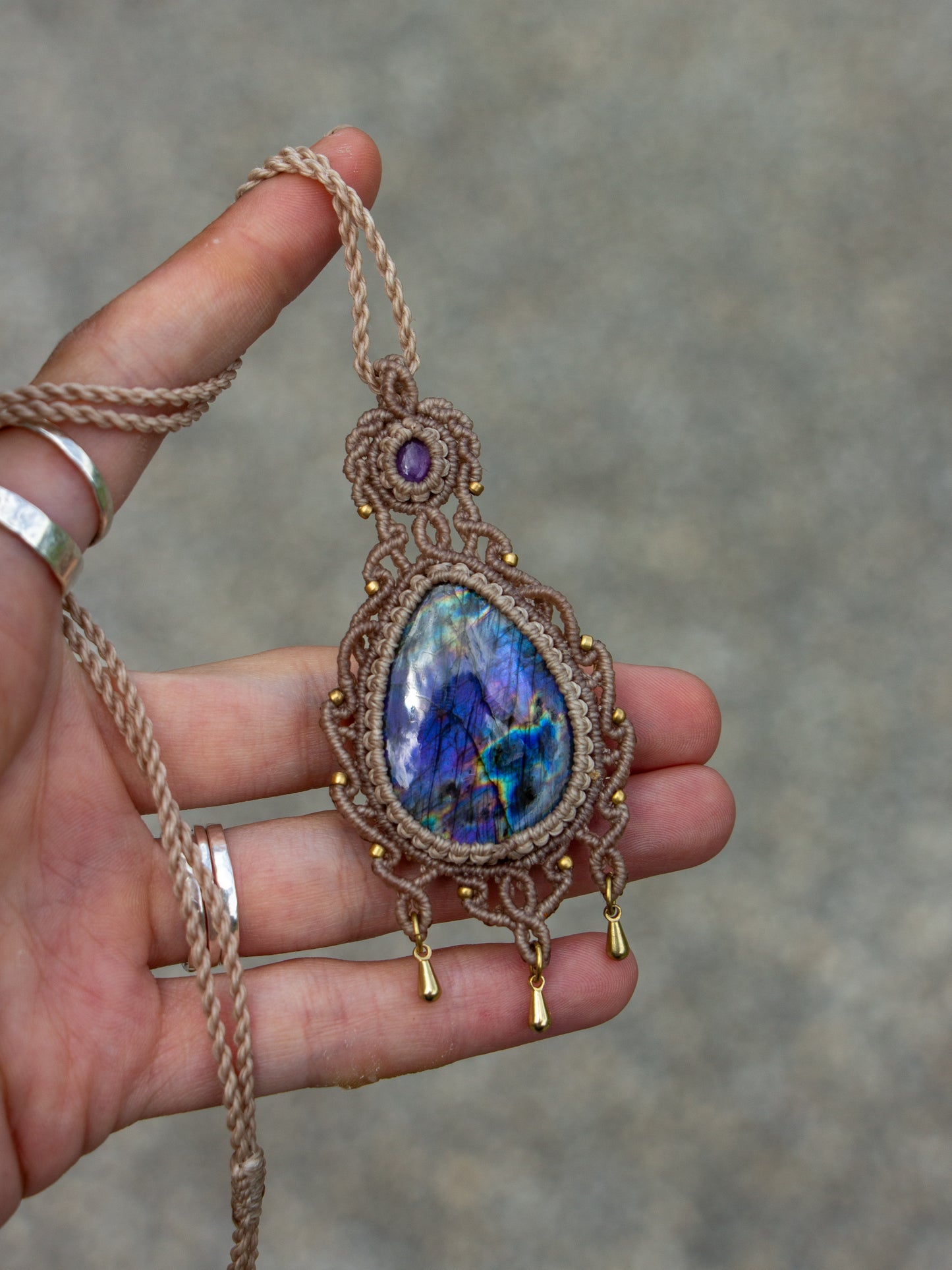 Labradorite & Amethyst necklace