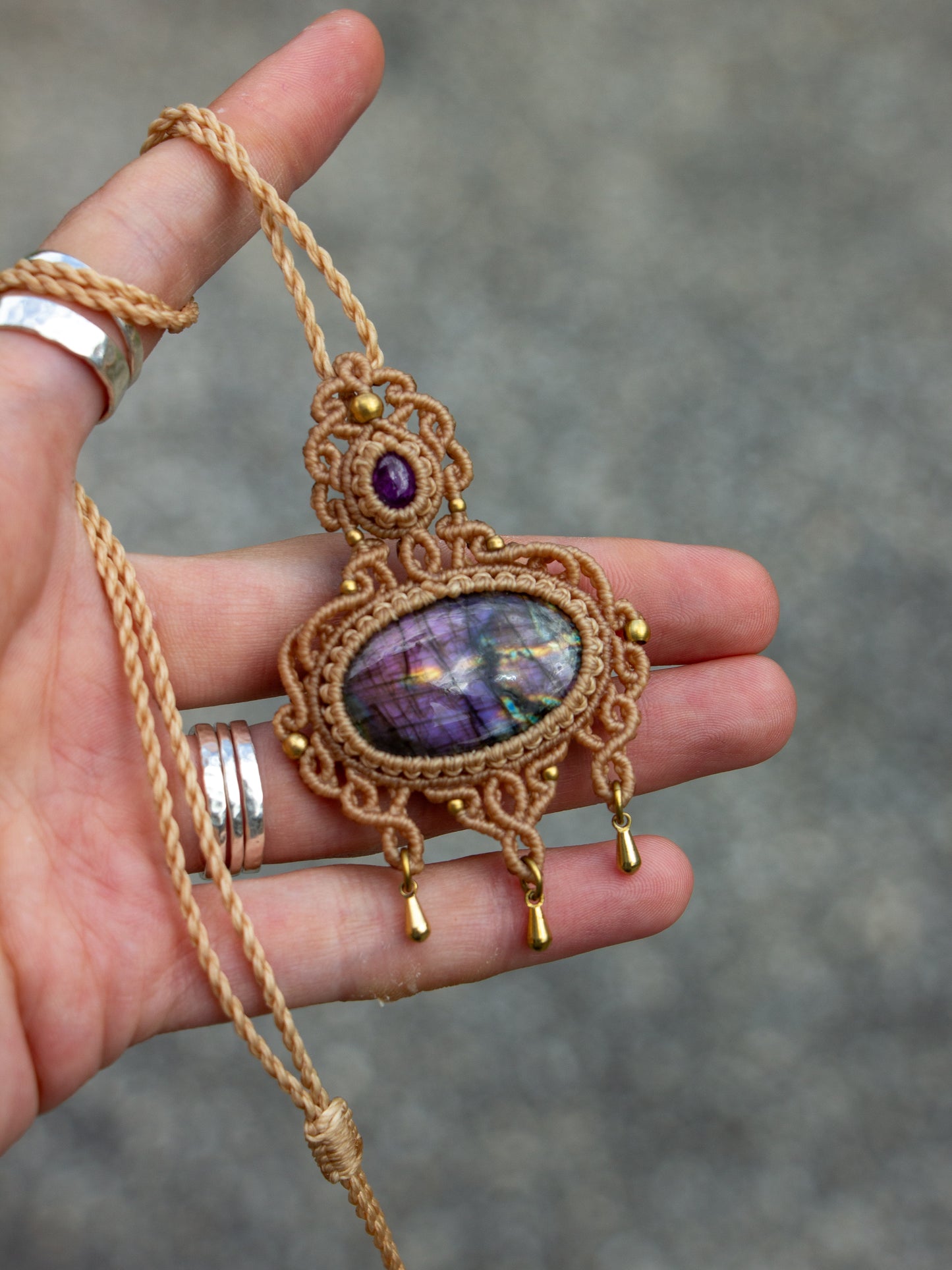 Labradorite & Amethyst necklace