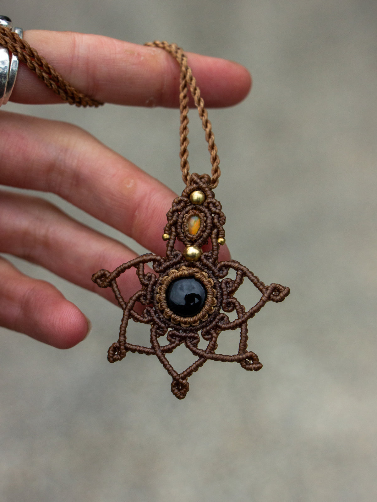 Onyx & Opal necklace