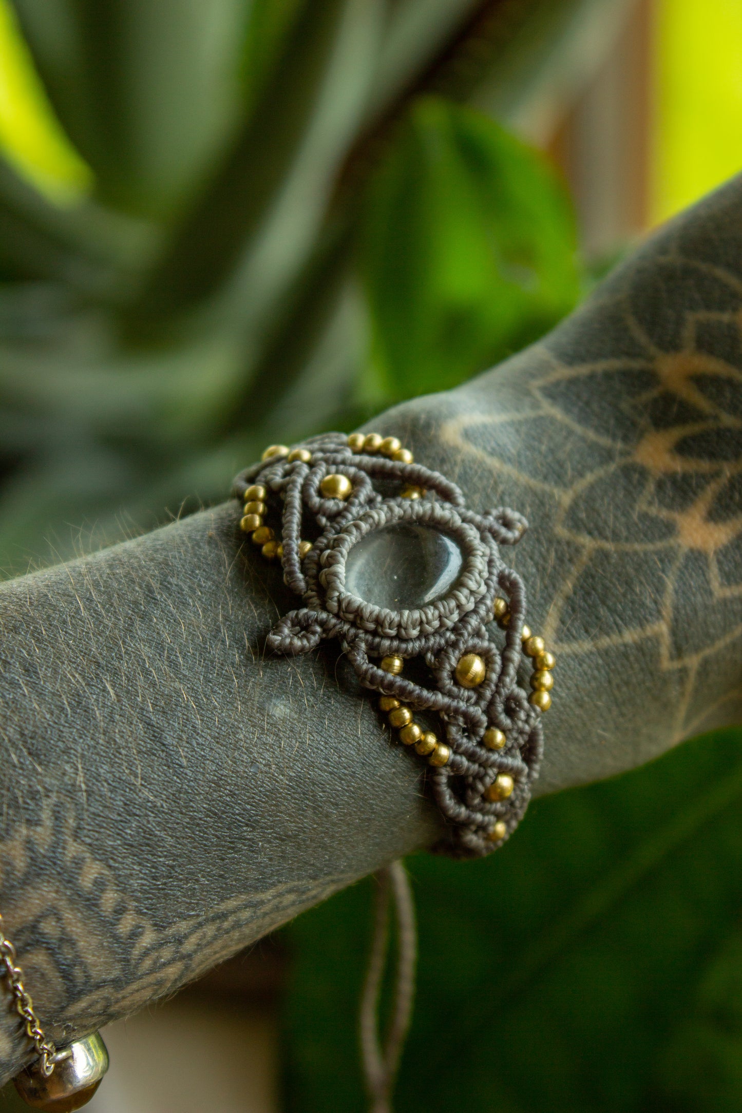 Clear Quartz macrame bracelet