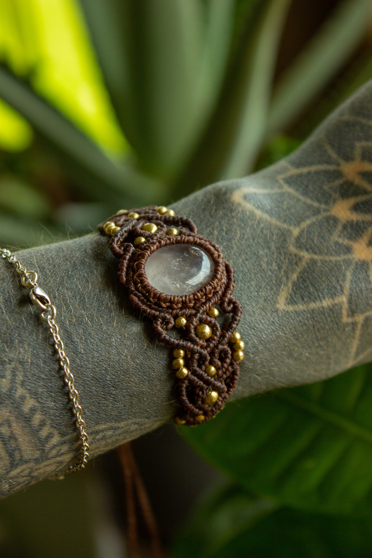 Rose Quartz macrame bracelet