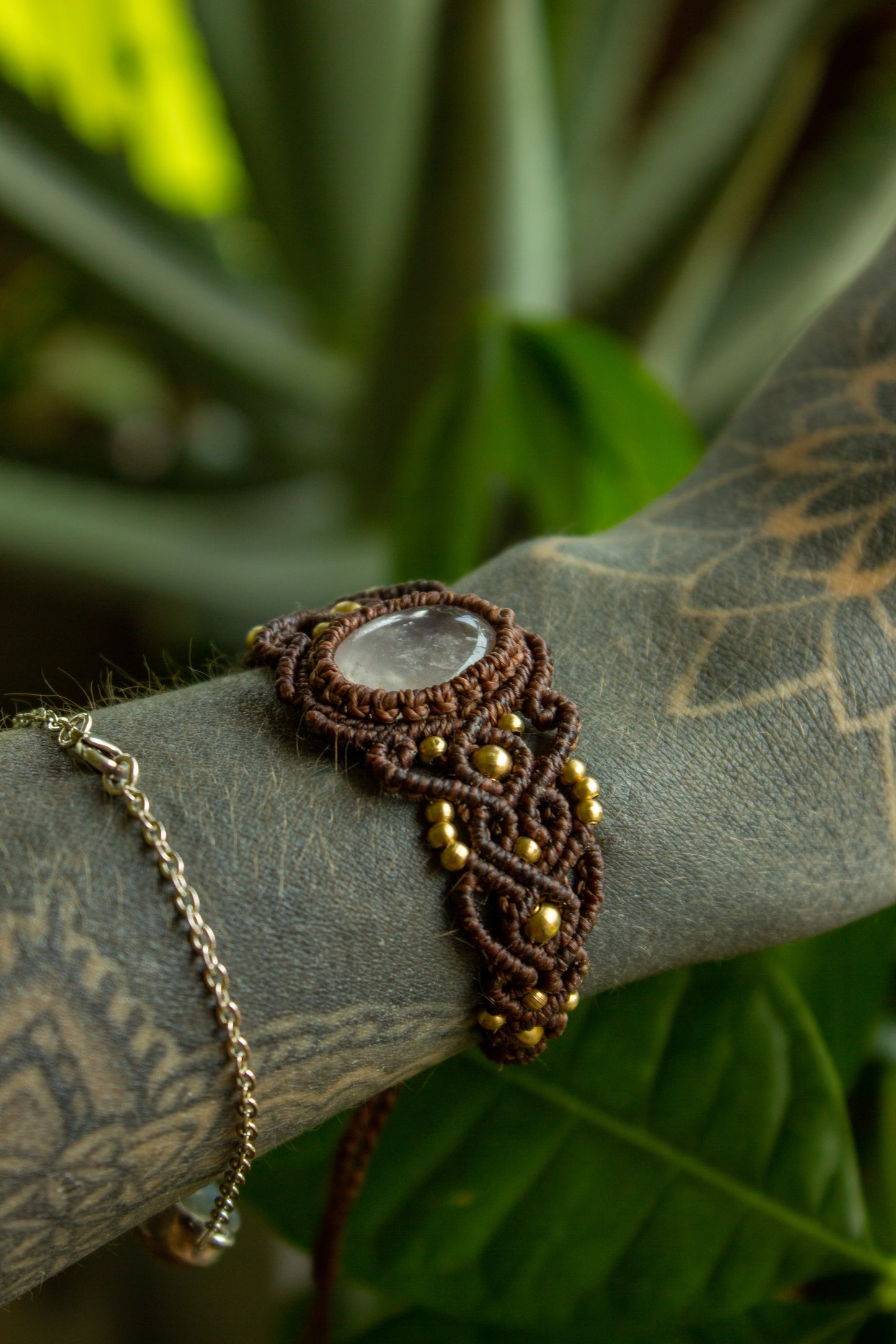 Rose Quartz macrame bracelet