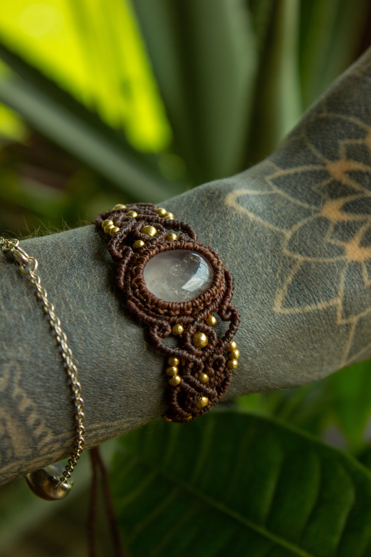 Rose Quartz macrame bracelet