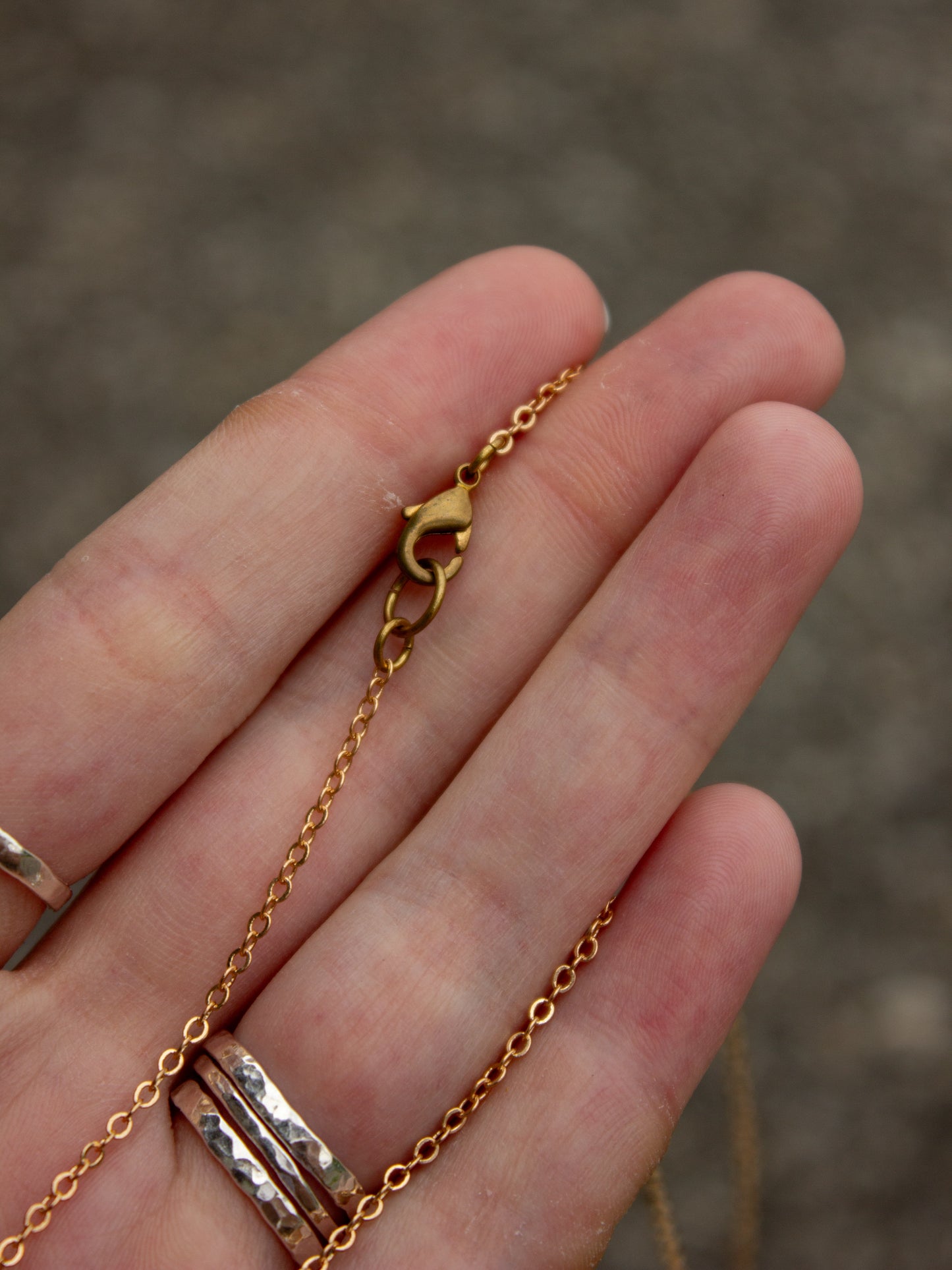 Coral Fossil macrame necklace