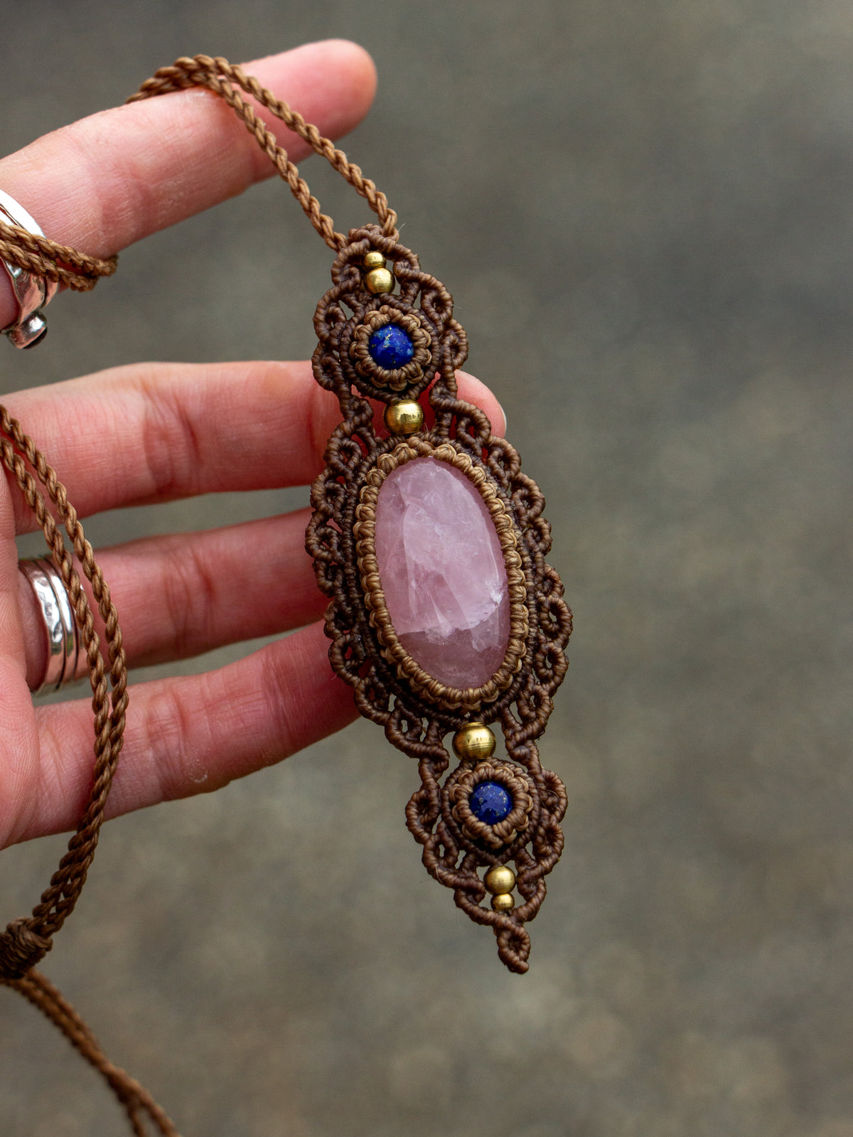 Rose Quartz & Lapis Lazuli necklace