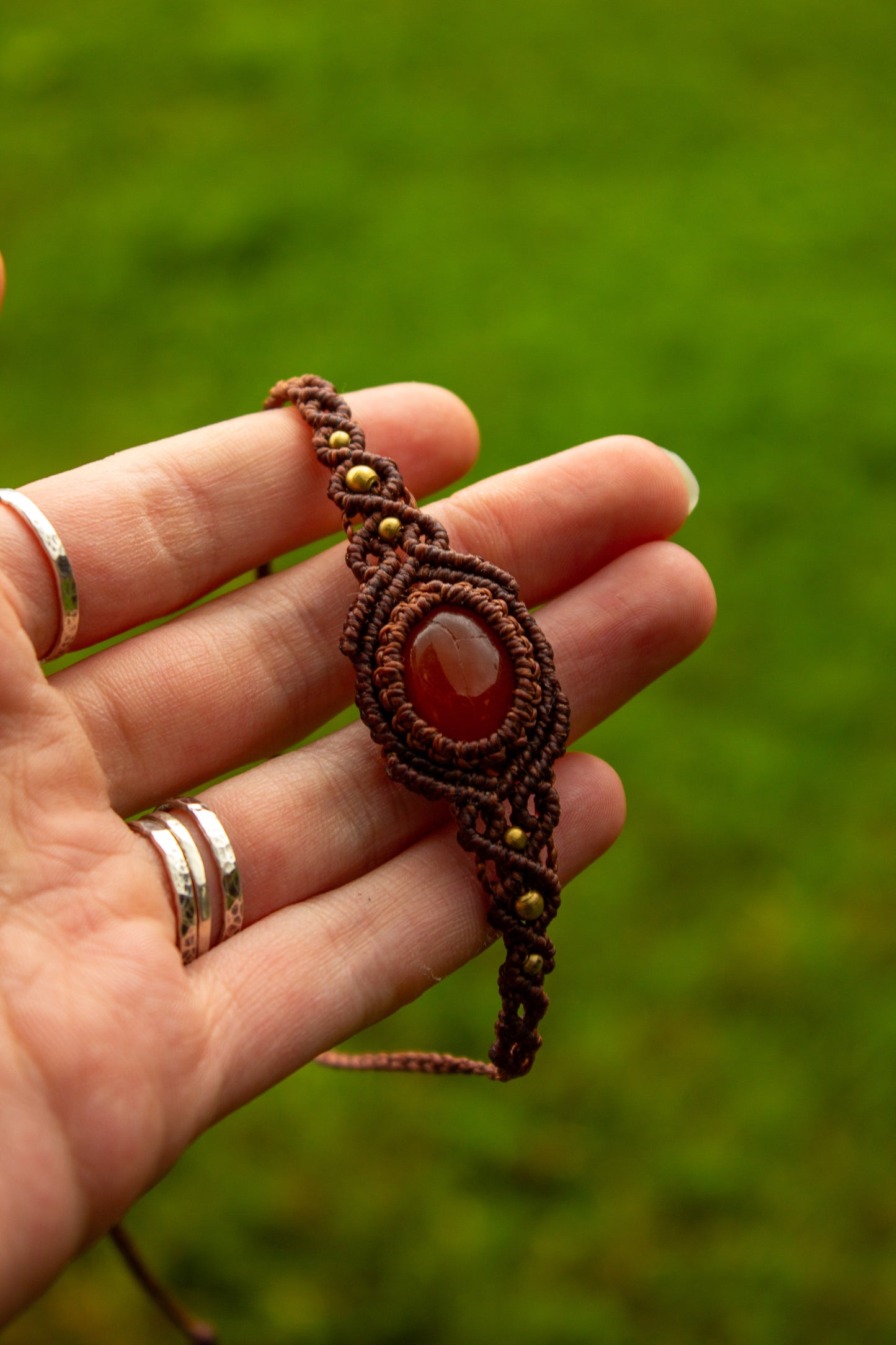 Carnelian • macrame bracelet