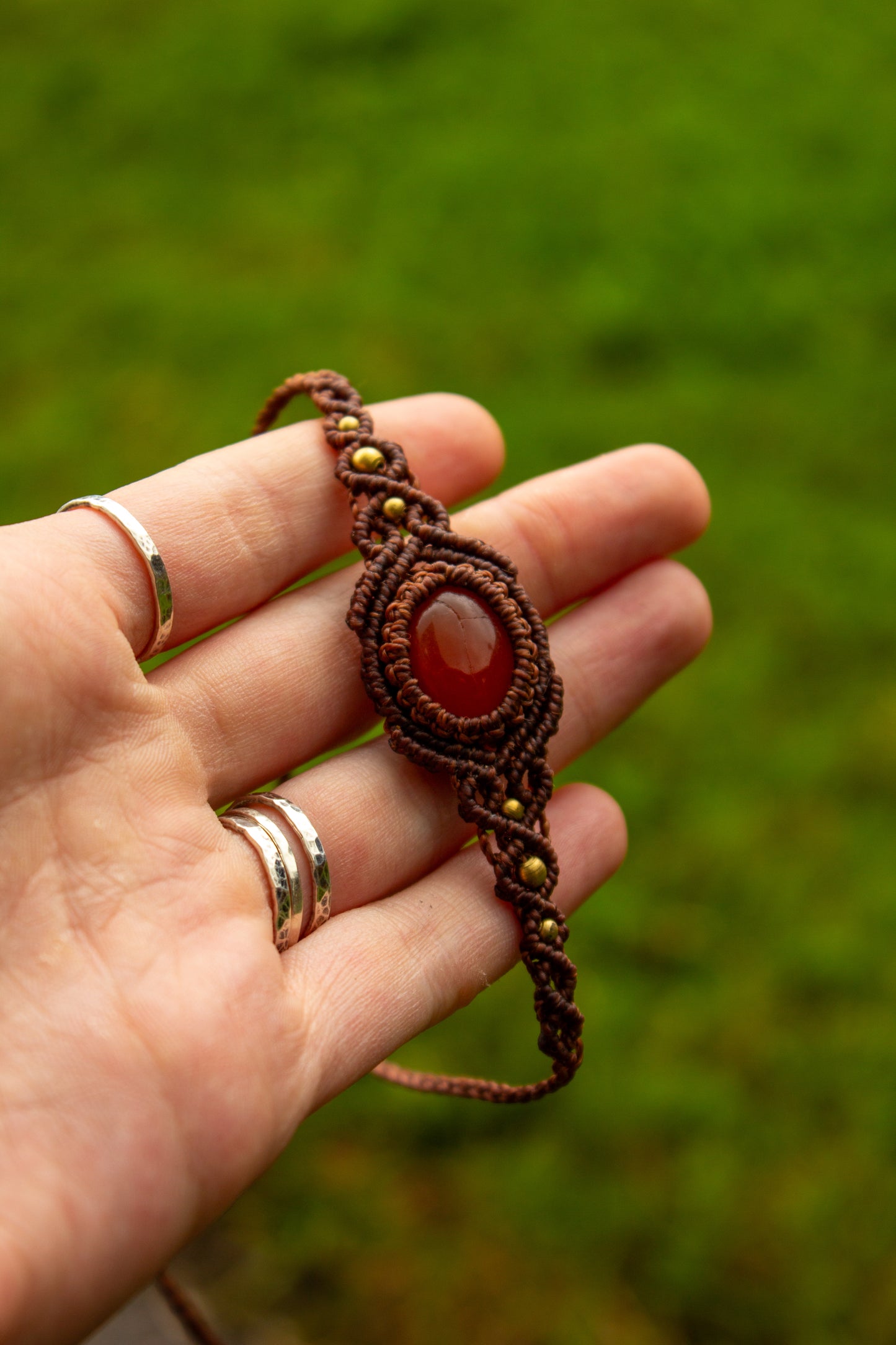 Carnelian • macrame bracelet