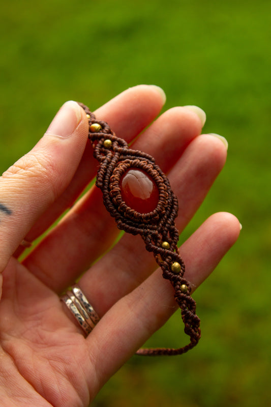 Carnelian • macrame bracelet