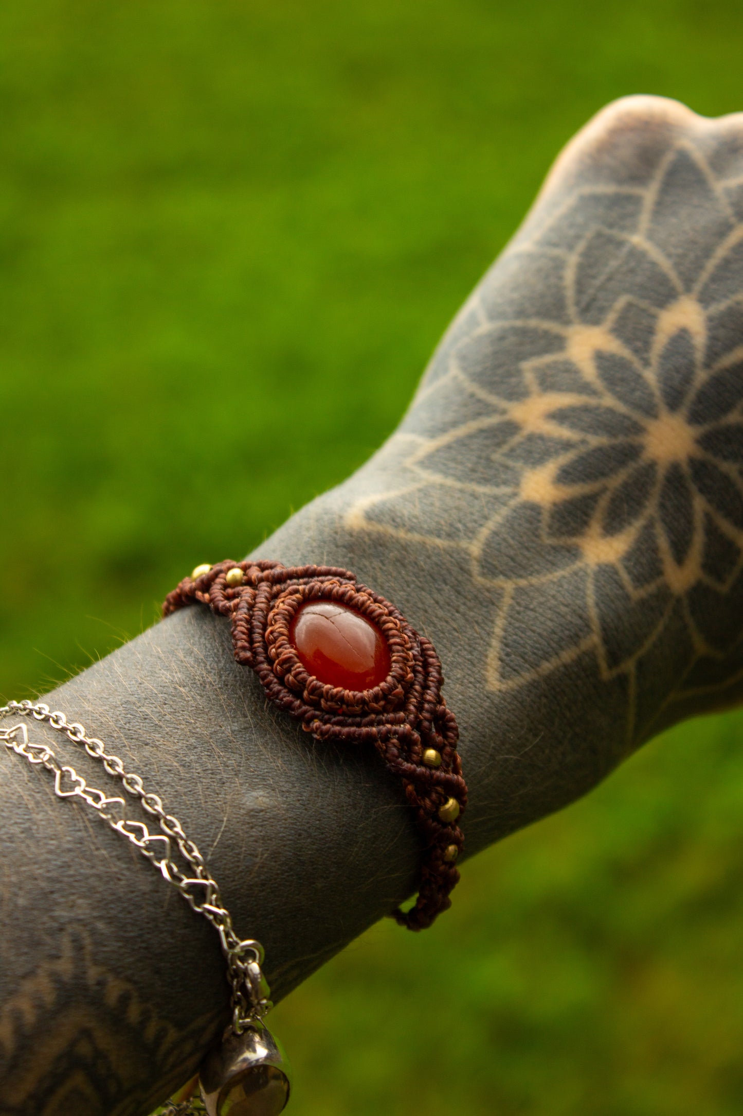 Carnelian • macrame bracelet