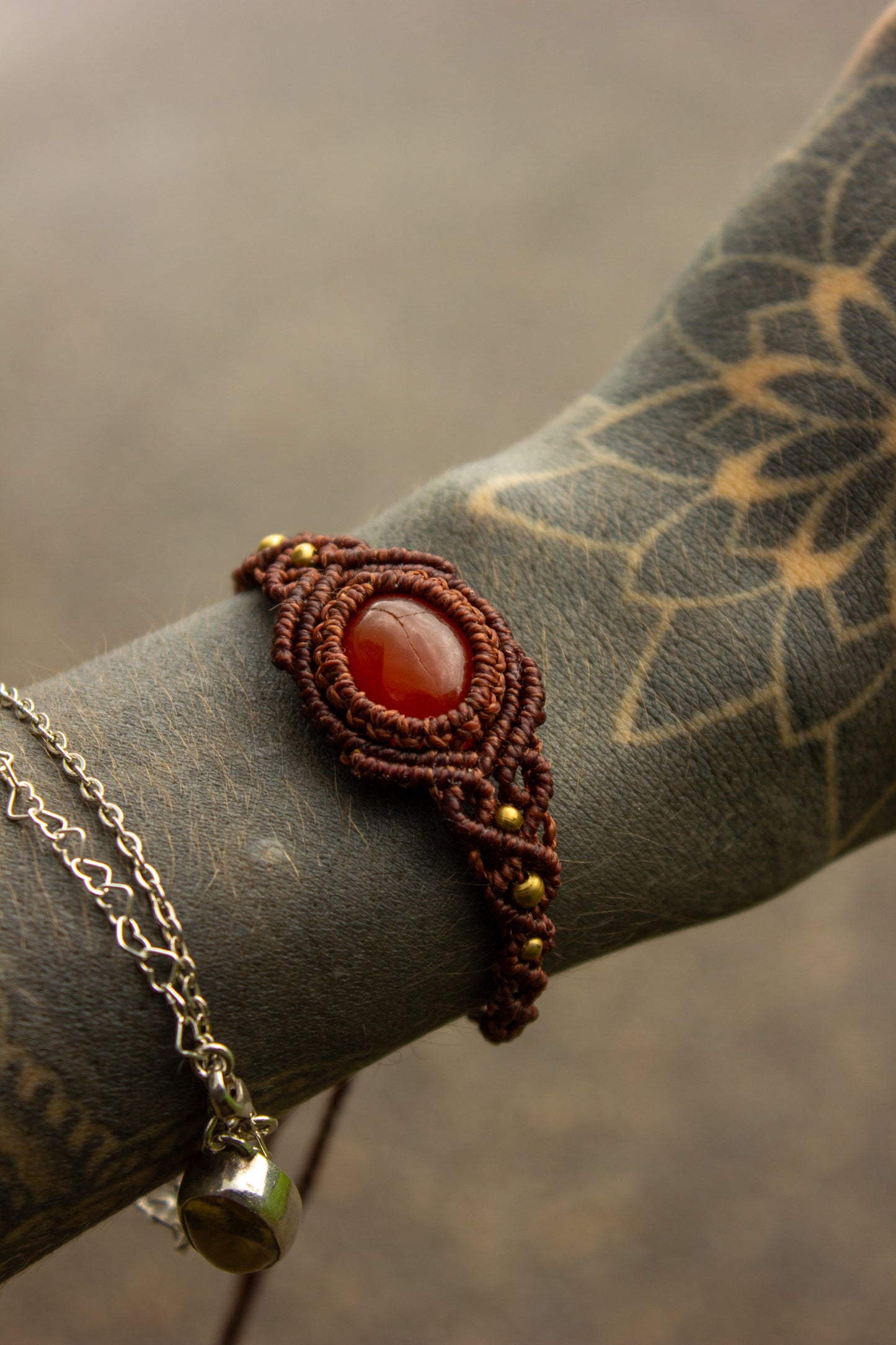 Carnelian • macrame bracelet