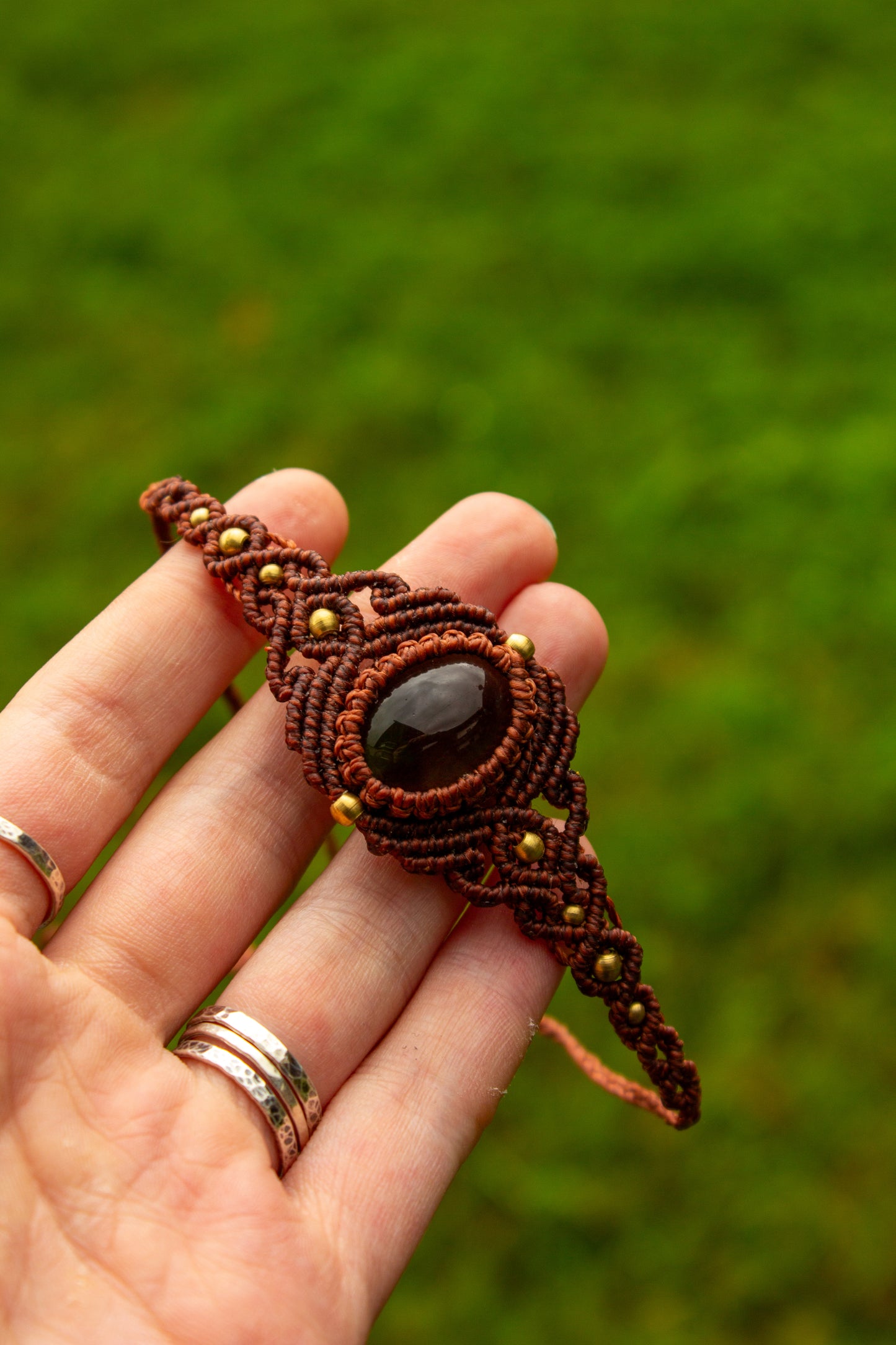 Smokey Quartz • macrame bracelet