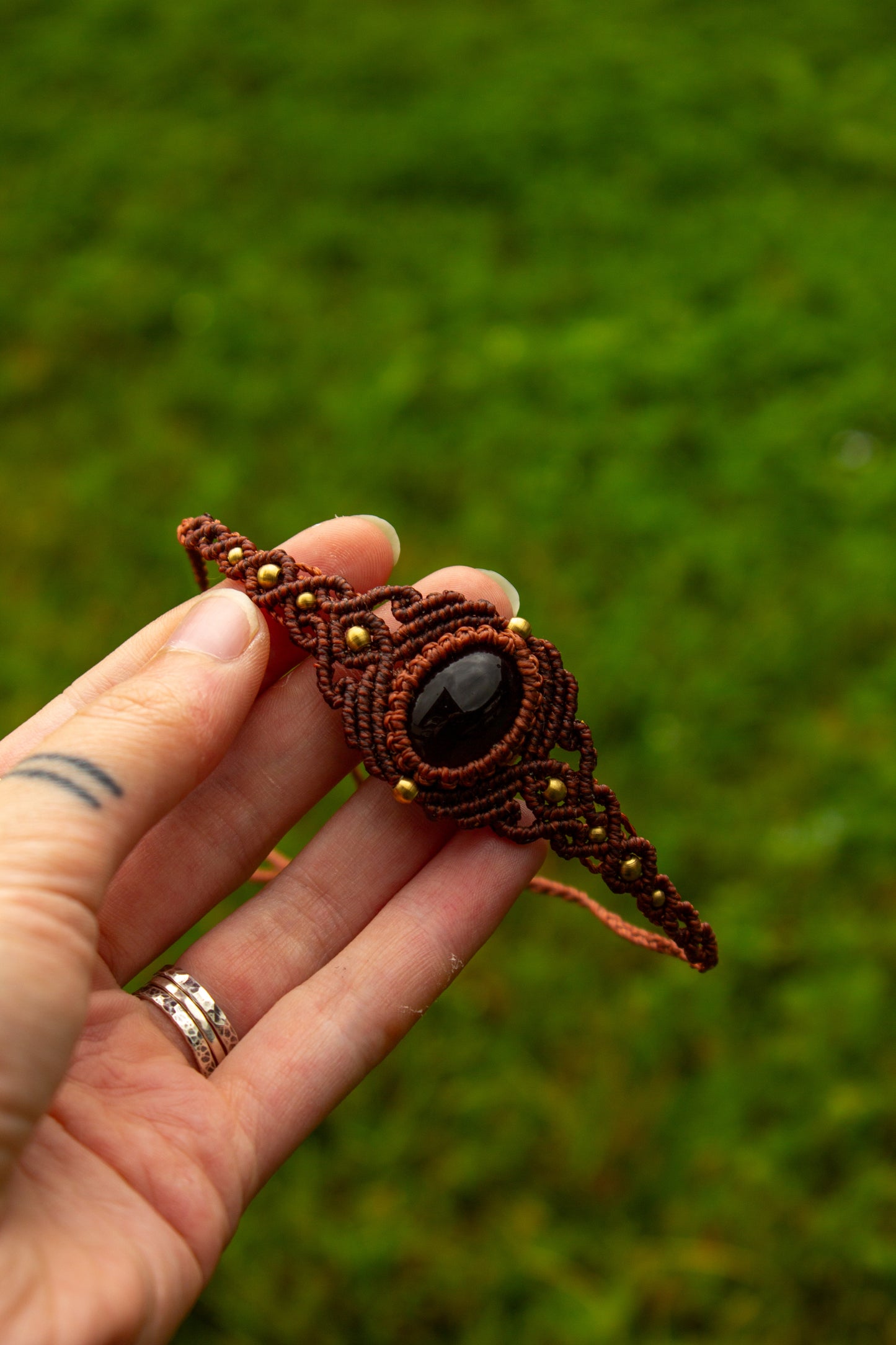 Smokey Quartz • macrame bracelet