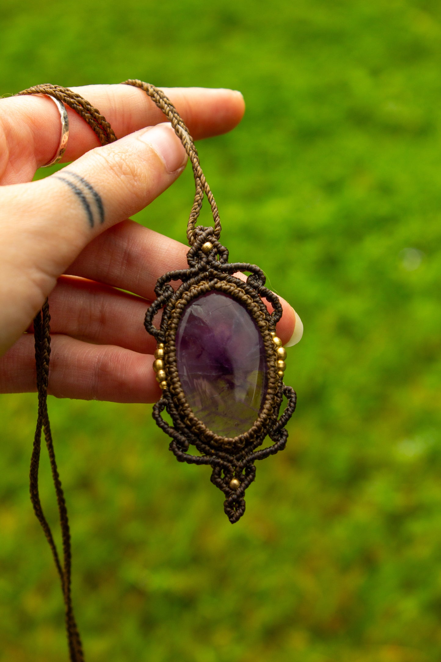 Amethyst • macrame necklace