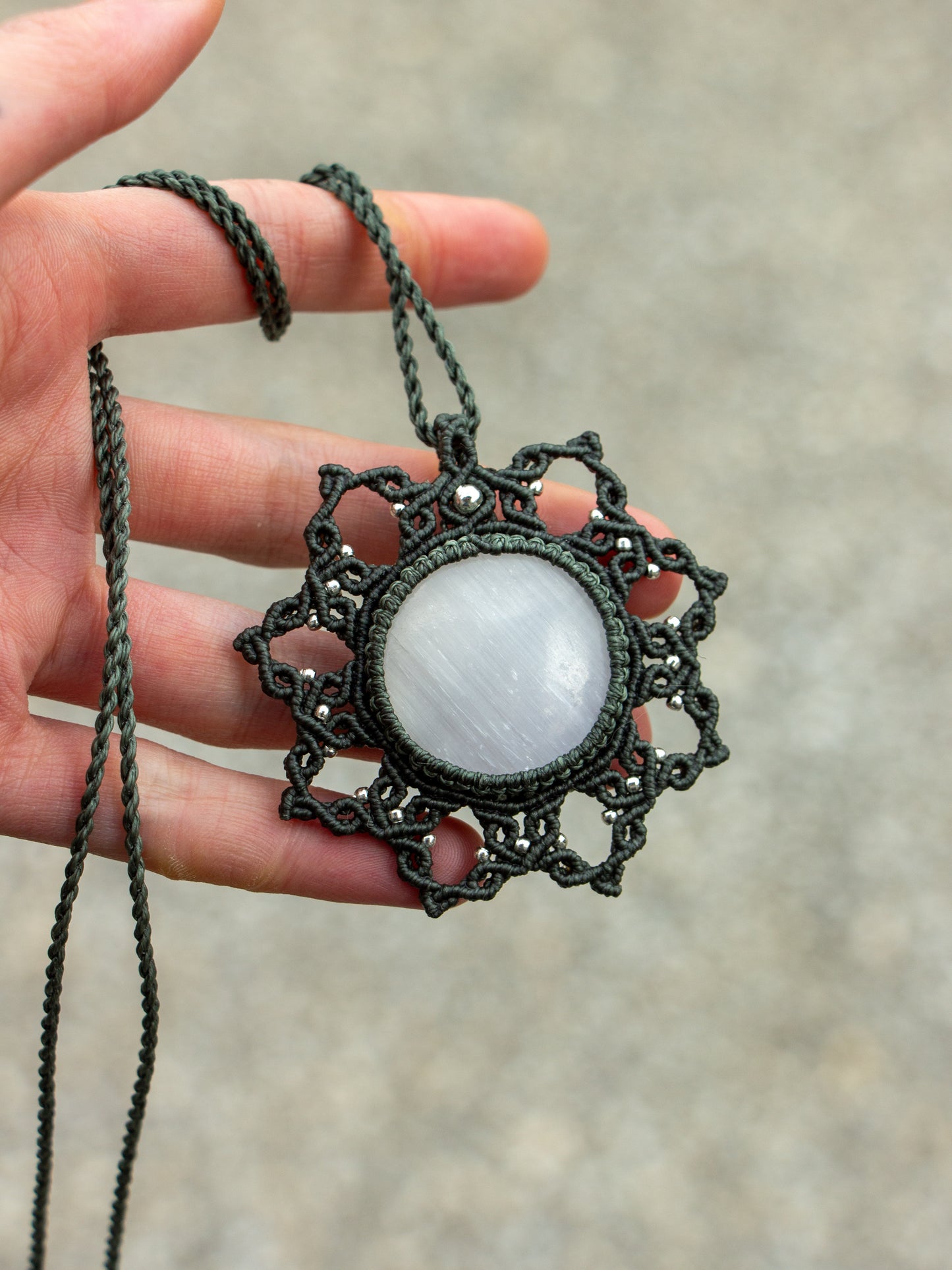 Selenite necklace